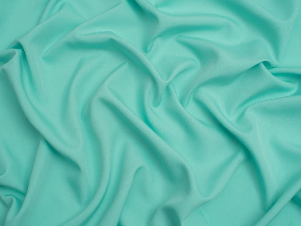 Minerva White Core Range Soft Touch Crepe Fabric - Plain Design Dressmaking Fabric, 110 Cm / 44" Wide - Per Metre - Soft Mint