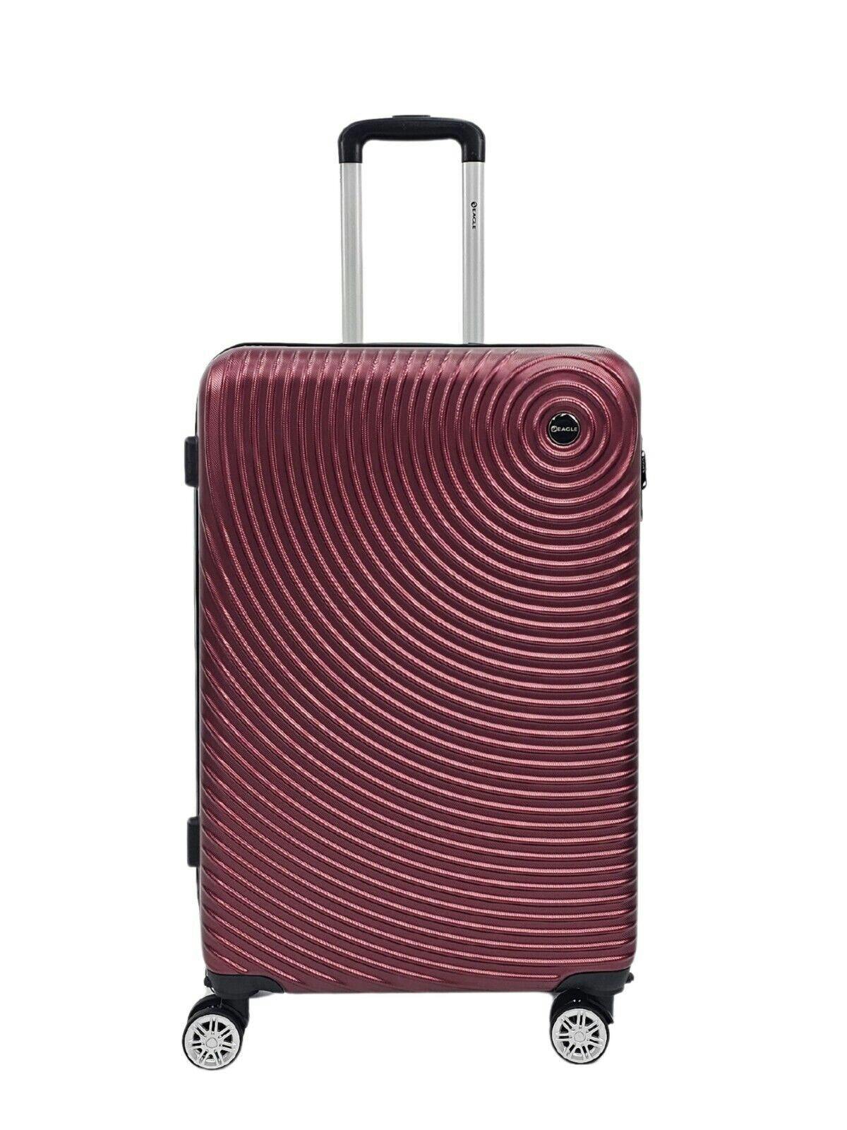 Eagle Luggage Burgundy Hard Shell Abs Cabin Suitcase Luggage Set - Medium