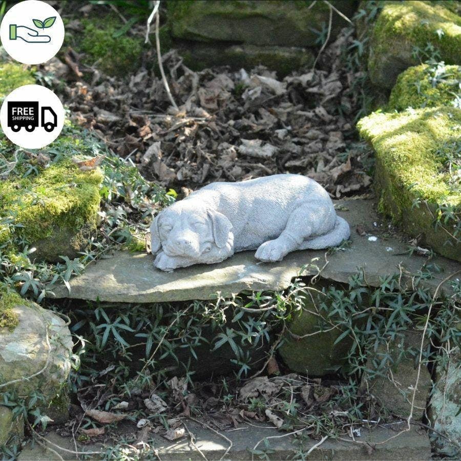 Rackhams Adorable Sleeping Labrador Garden Ornament