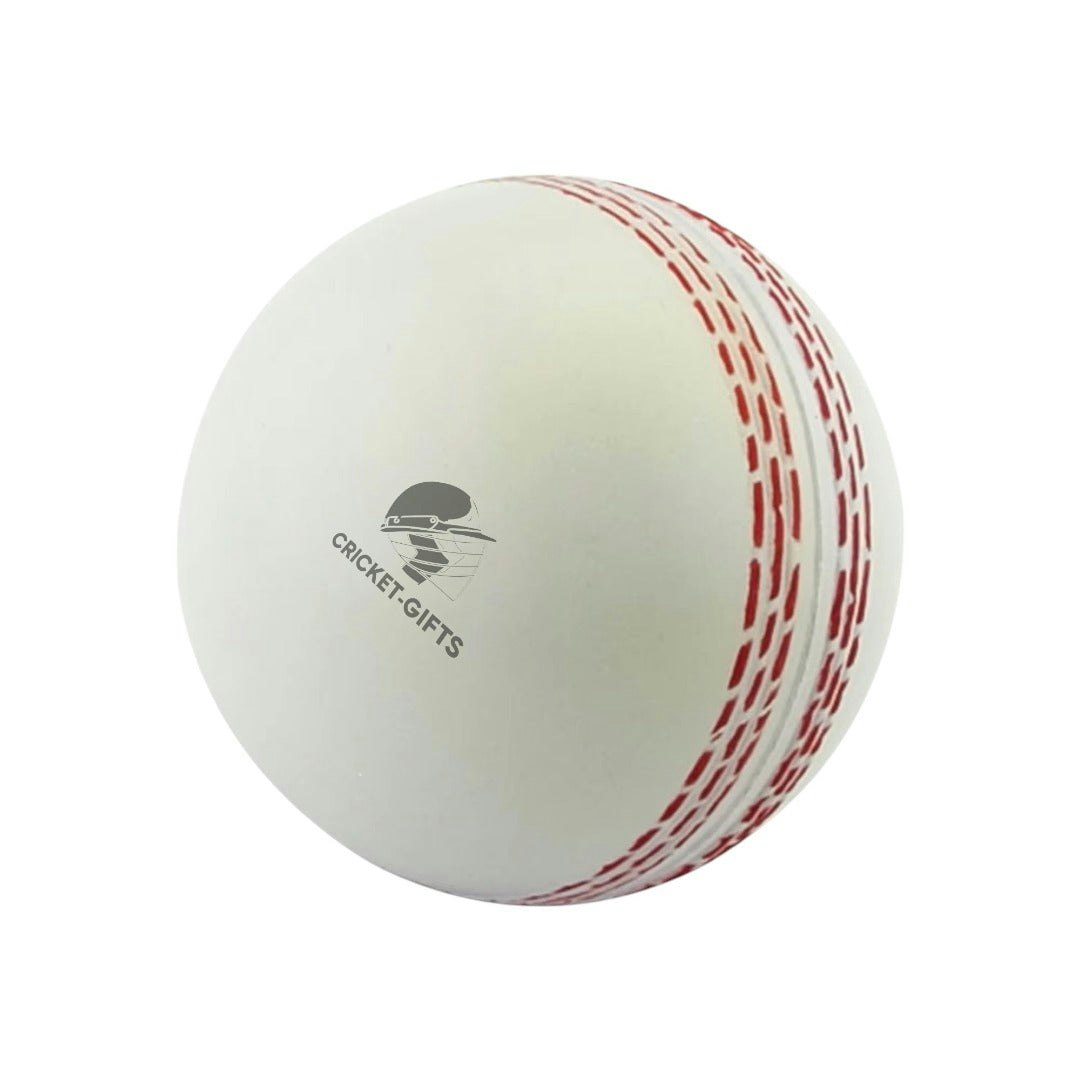 Cricket-Gifts White - Large Cricket Ball Squeezy Stress Ball | Relieve Tension & Improve Focus