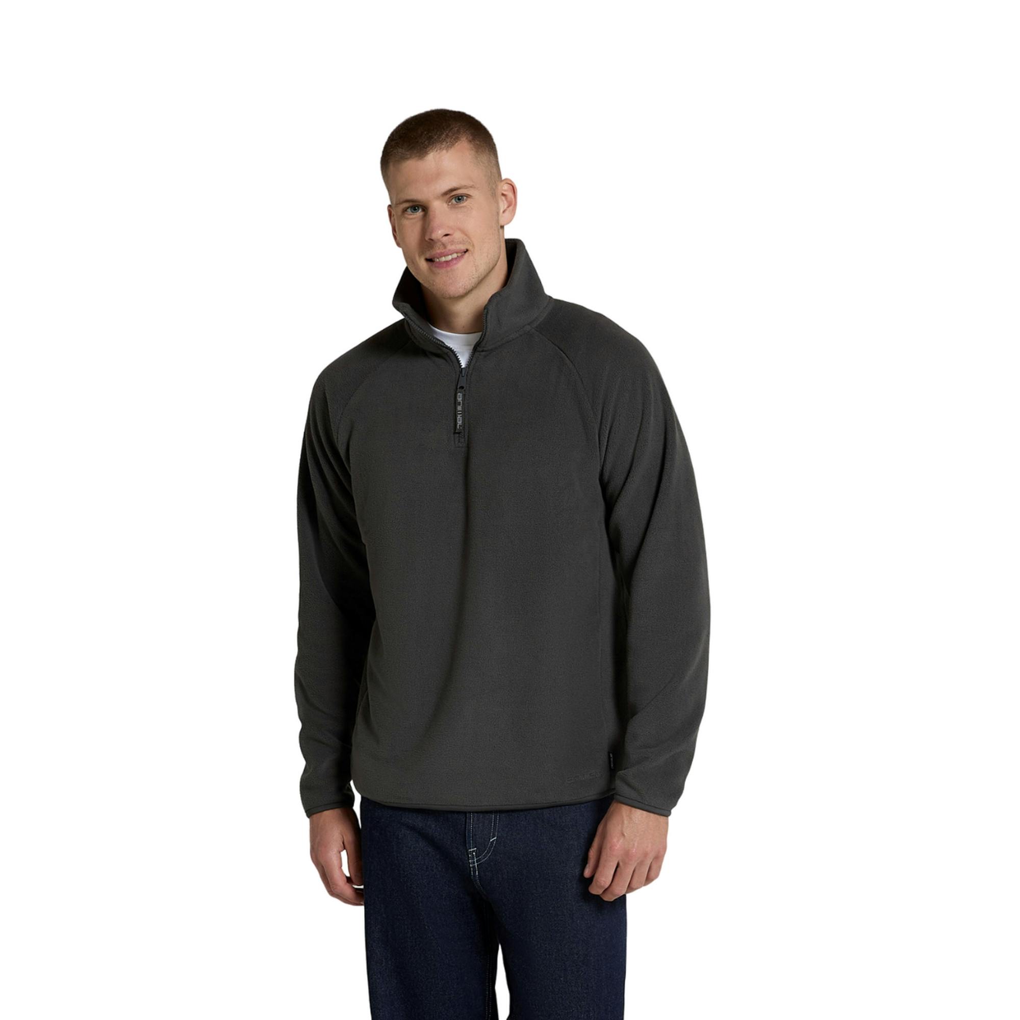 Animal Men's Dark/Grey Stockholm Half Zip Fleece Top - S - 100% Mixed
