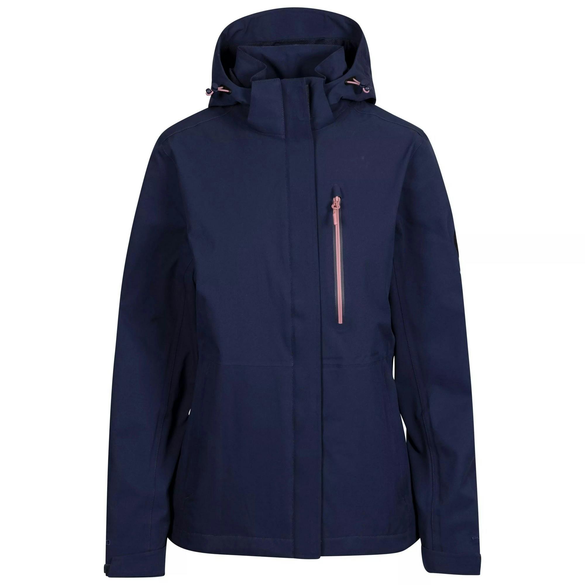 Trespass Women's Katya DLX Waterproof Jacket in Navy | Size: Large - Image 2