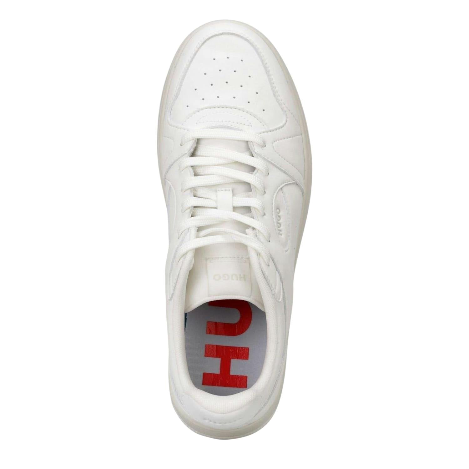 Hugo Men's White Hadrian Tenn Pugr Trainers - 10 Uk - 100% Mixed