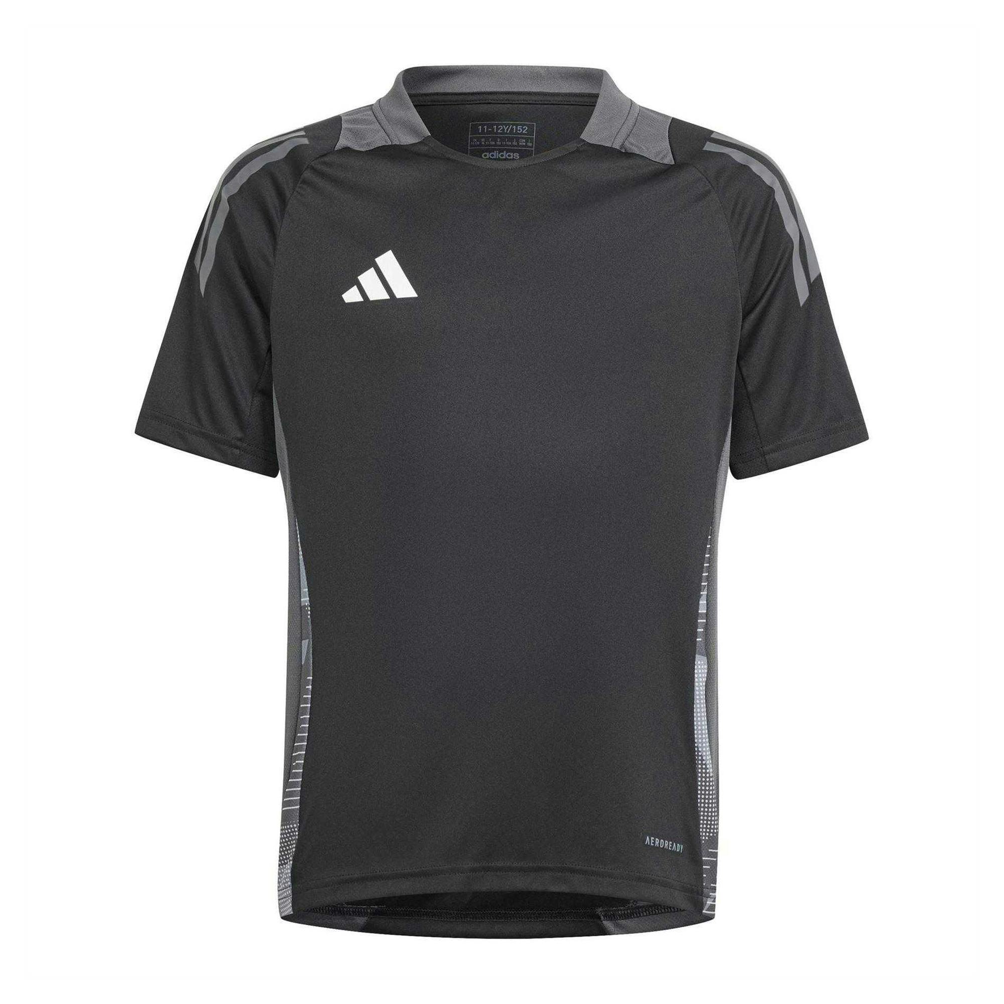 Adidas Black/Dark/Grey Kids Tiro 24 T-Shirt - / - 13 Years - / - 100% Polyester