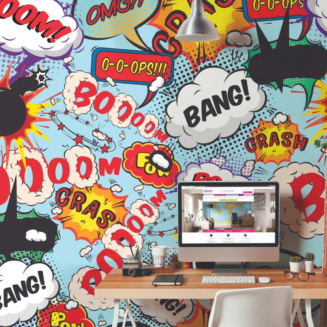 Rackhams Comic Pop Wall Mural - Medium - W300cm X H240cm