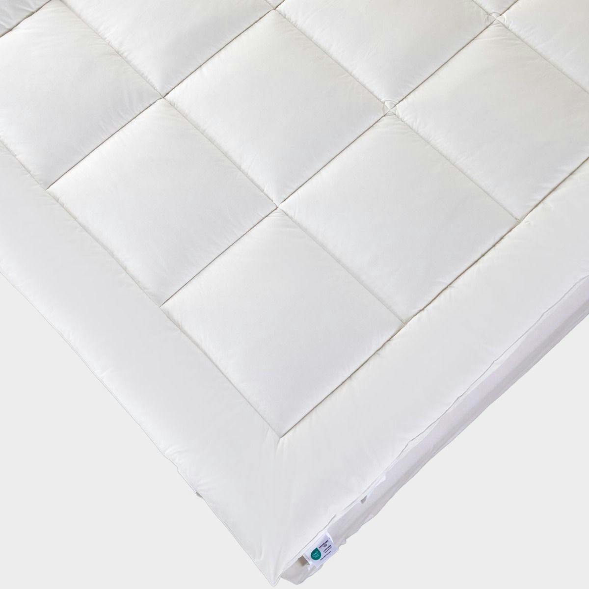 Homescapes Premium Wool Mattress Topper - Deep Fitting Comfort - Super King