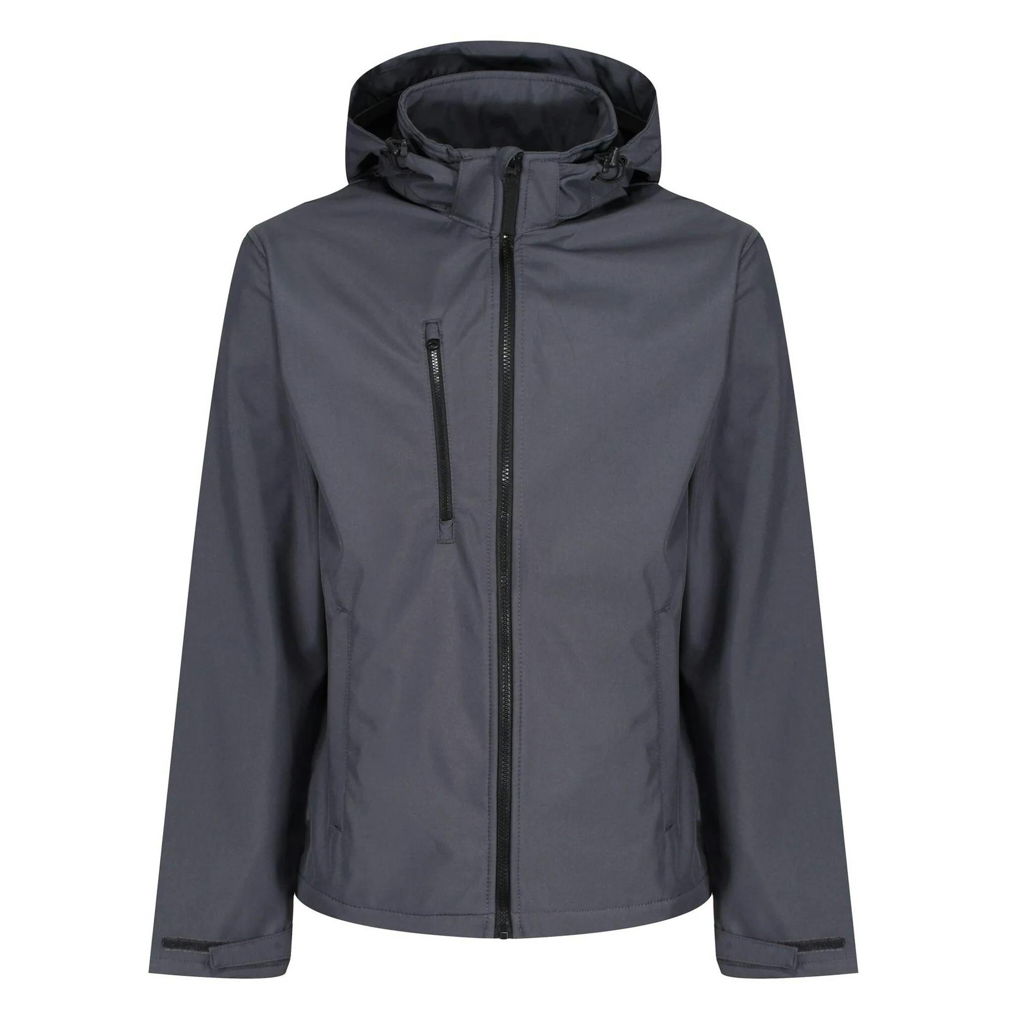 Regatta Men's Grey/Black Venturer Hooded Soft Shell Jacket - Seal - Xxl - Seal - 100% Polyester