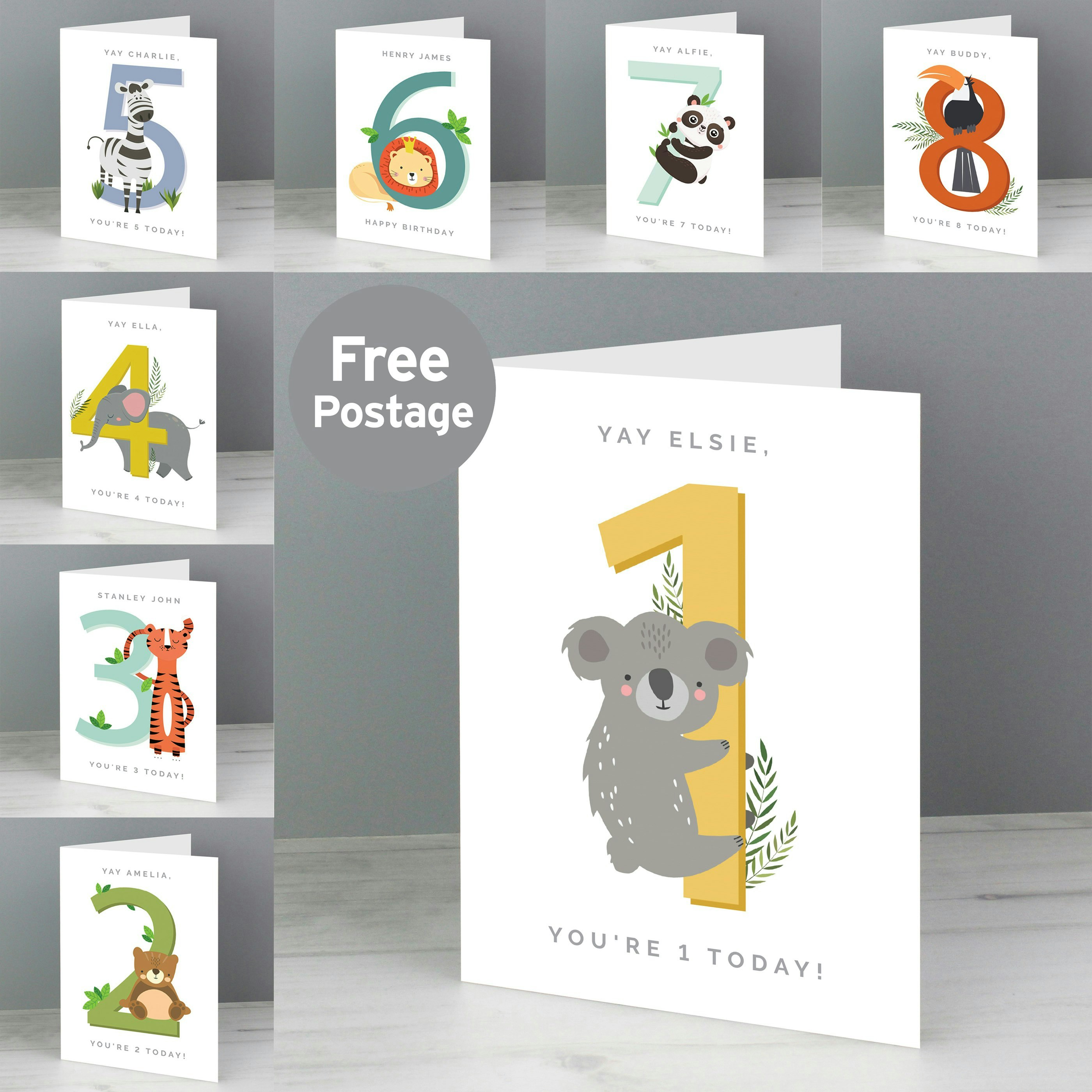 Personalised Memento Company Personalised Animal Birthday Card