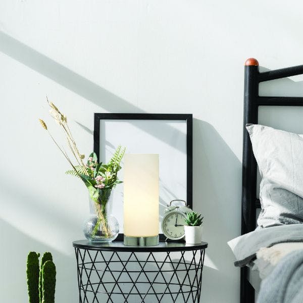 Pagazzi Lighting White/Light Lori 26Cm Glass Touch Table Lamp