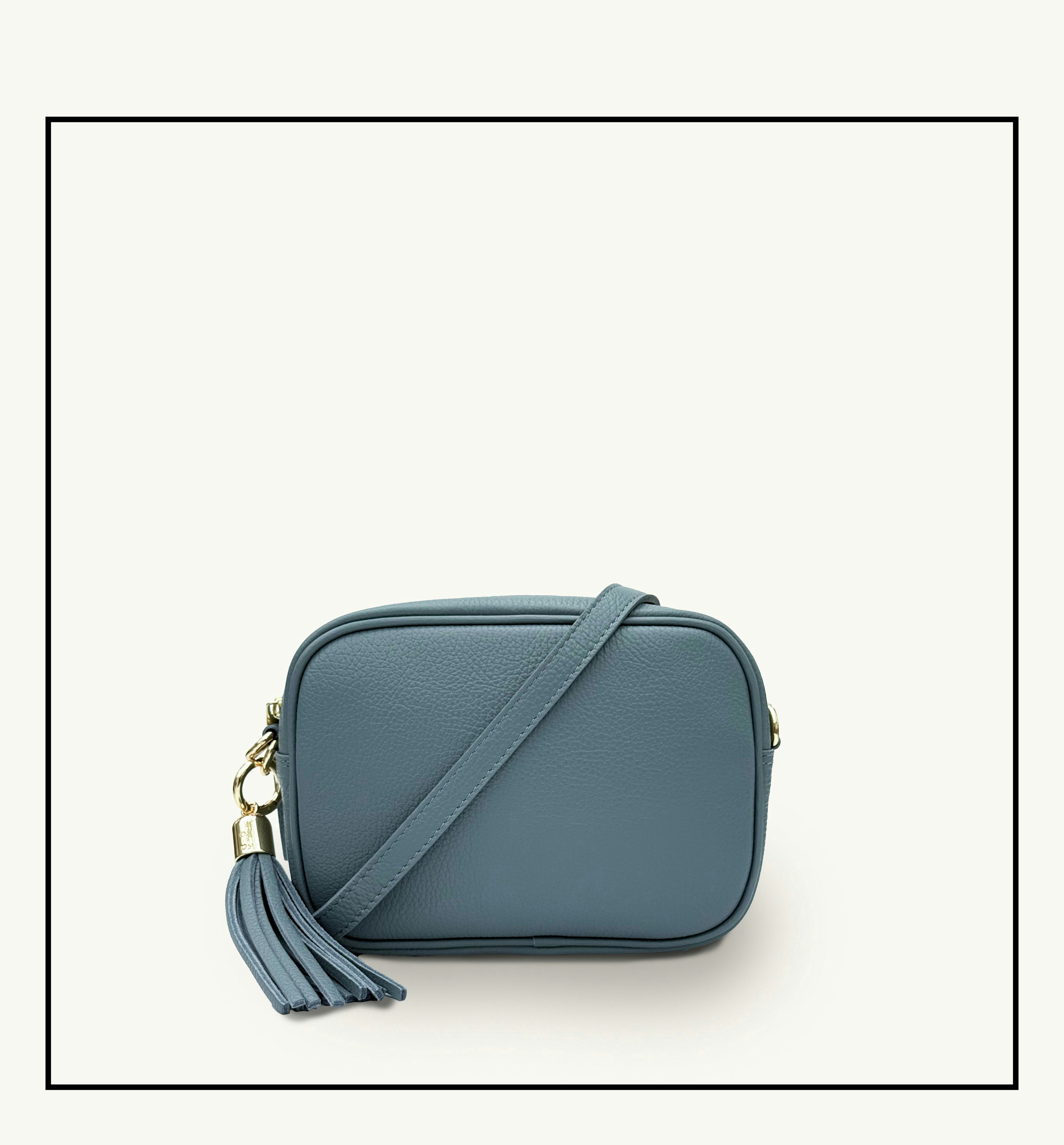 Apatchy London Blue The Tassel Ocean Leather Crossbody Bag