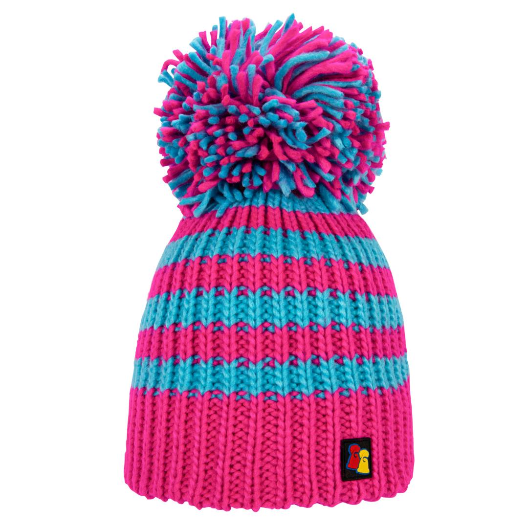 Big Bobble Hats Unisex Pink/Blue Electric Shock