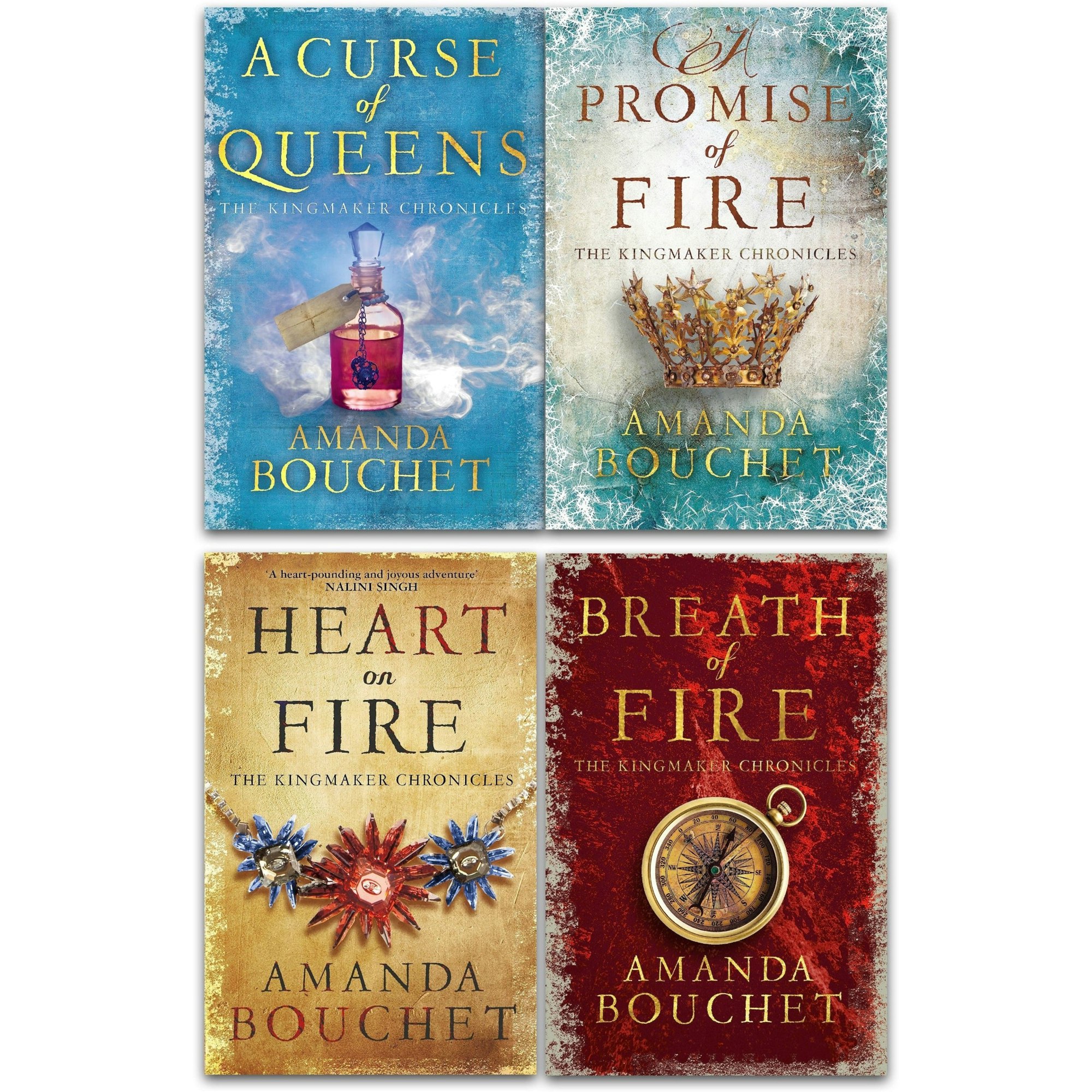 Piatkus Amanda Bouchet 4 Book Set (Breath Of Fire, Heart Of Fire, A Promise Of Fire, A Curse Of Queens)