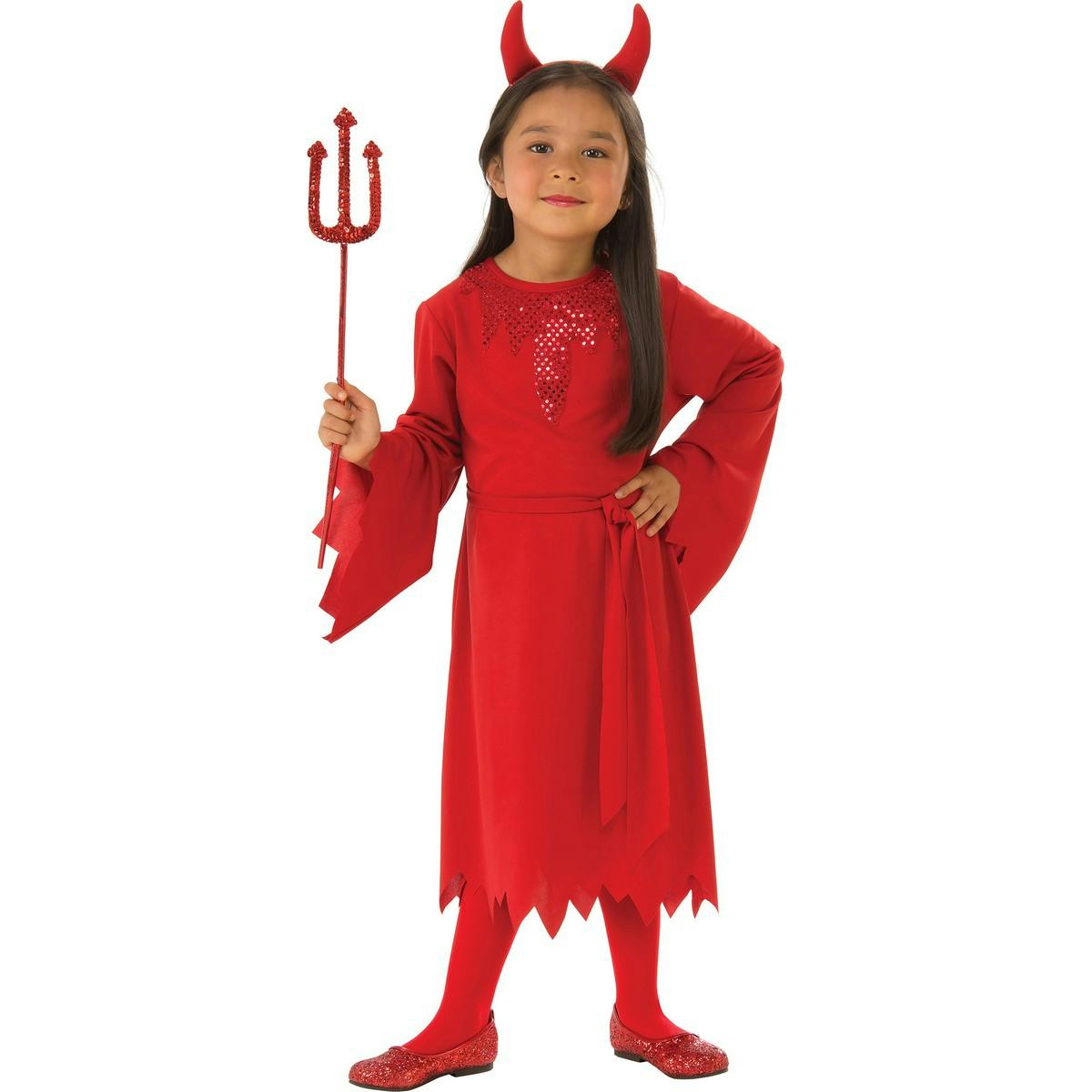 Bristol Novelty Girls Red Devil Costume - 5-6 Years