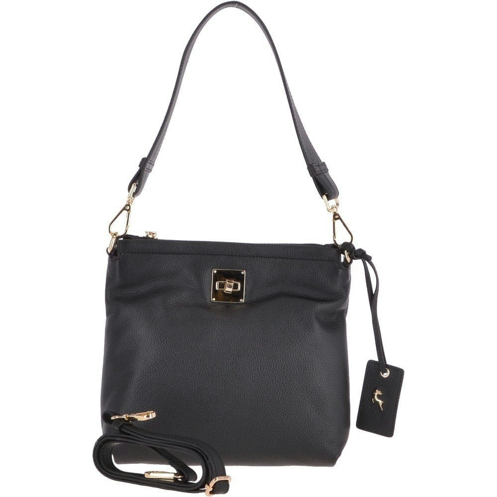 Ashwood Women's Black Small Two In One Leather Crossbody Bag & Shoulder Bag Blac - Image 6