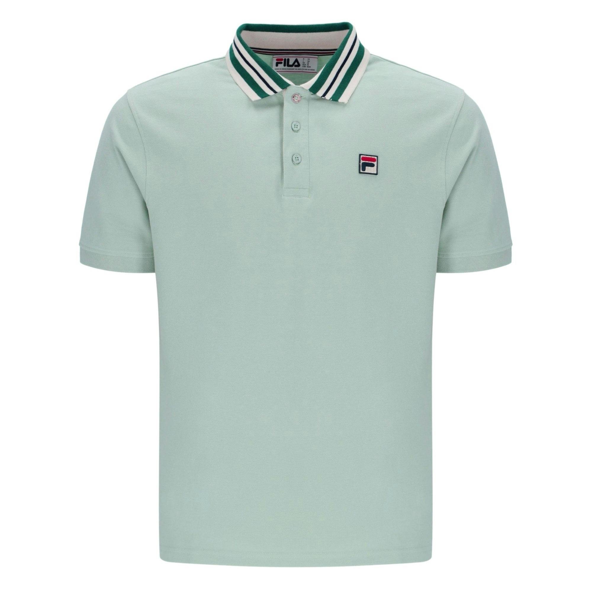 Fila Achille Heritage Contrast Collar Basic Polo Shirt Surf Spray - Xl