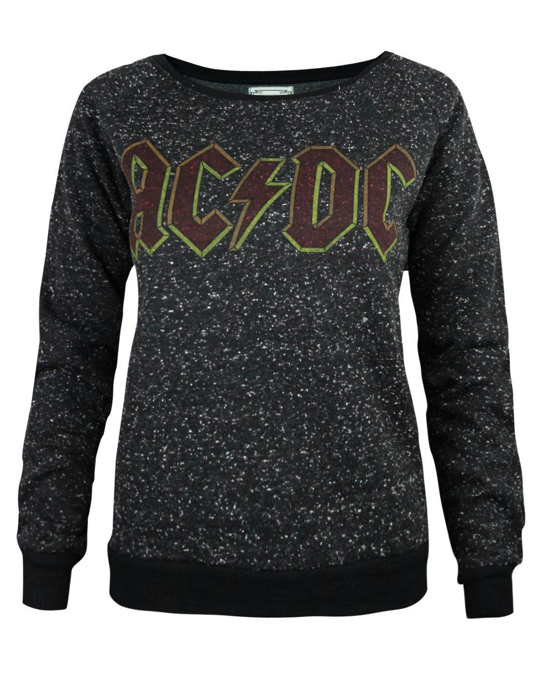 Vanilla Underground Women's Black Amplified Clothing Ac/Dc Sweatshirt - Large