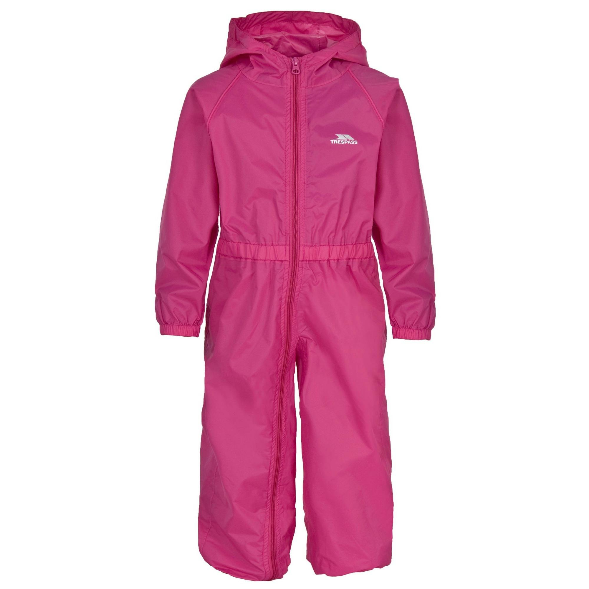 Trespass Unisex Babies Button Waterproof Rain Suit - Gerbera - 18/24 Months - Gerbera - 50% Polyamide/50% Pu
