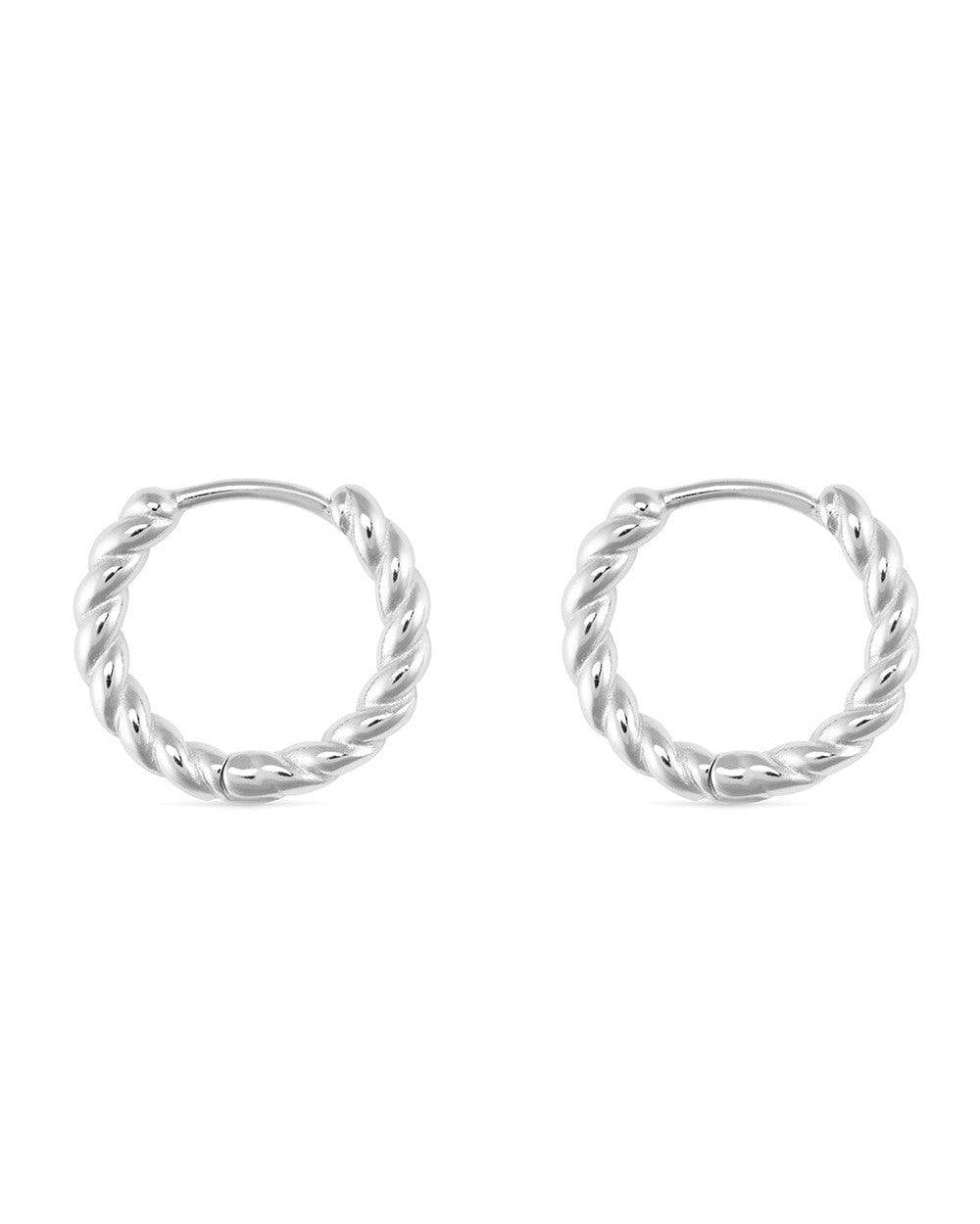 Elk & Bloom Silver Small Thin Hoop Earrings - No Thank You