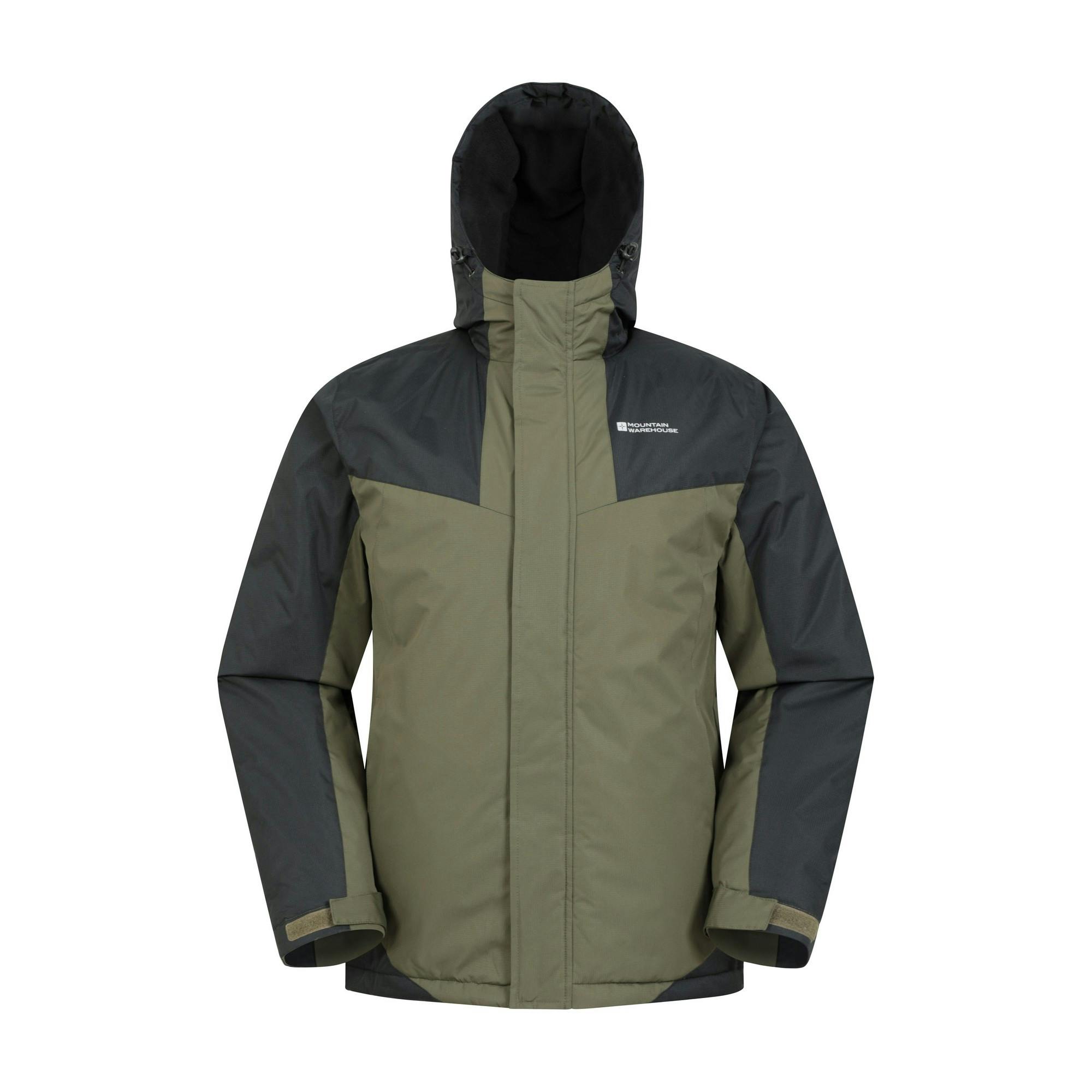 Mountain Warehouse Men's Dark/Black Dusk Iii Ski Jacket - Khaki/ - M - Khaki/ - 100% Polyester