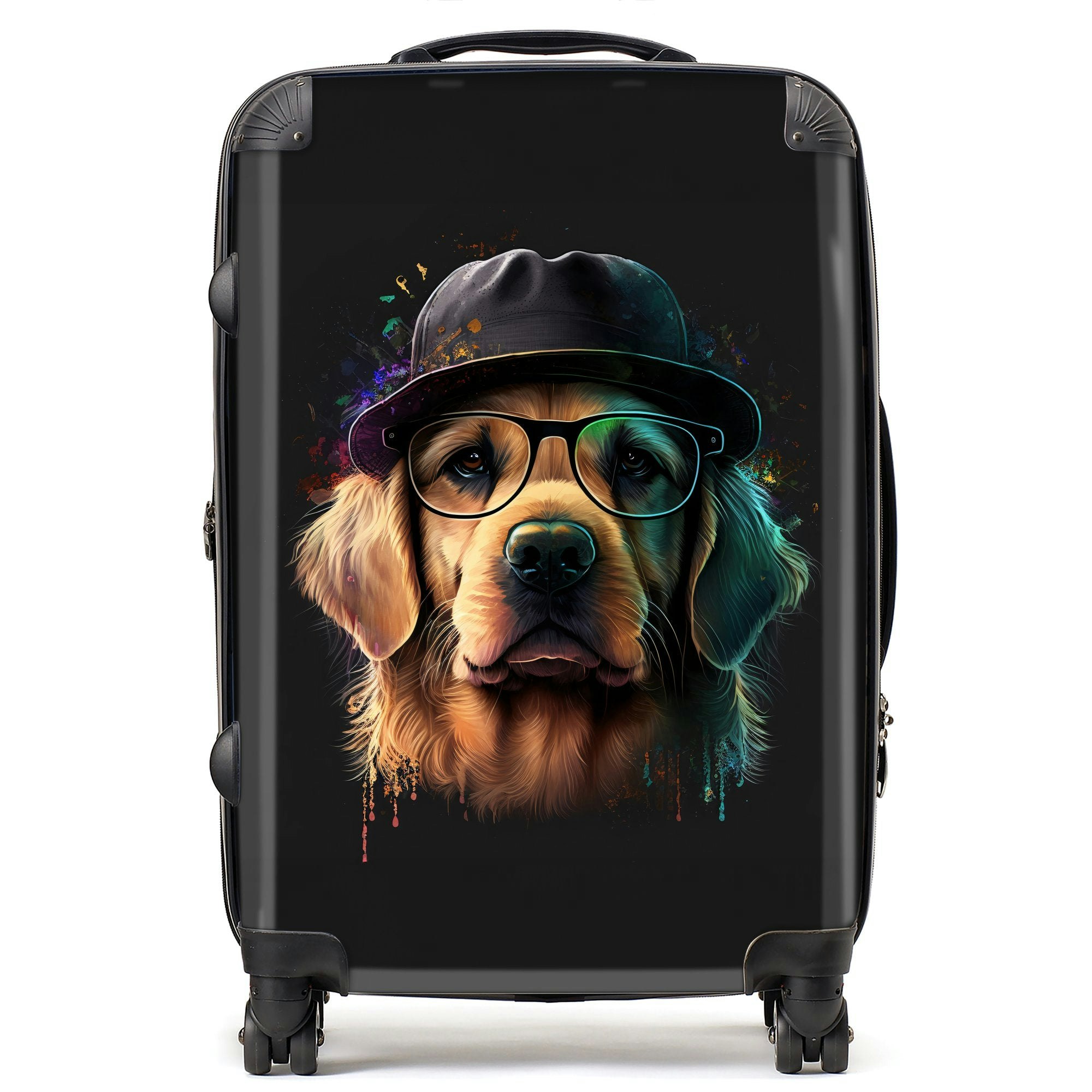 Warren Reed Golden Retriever Dog Splashart Suitcase - Medium