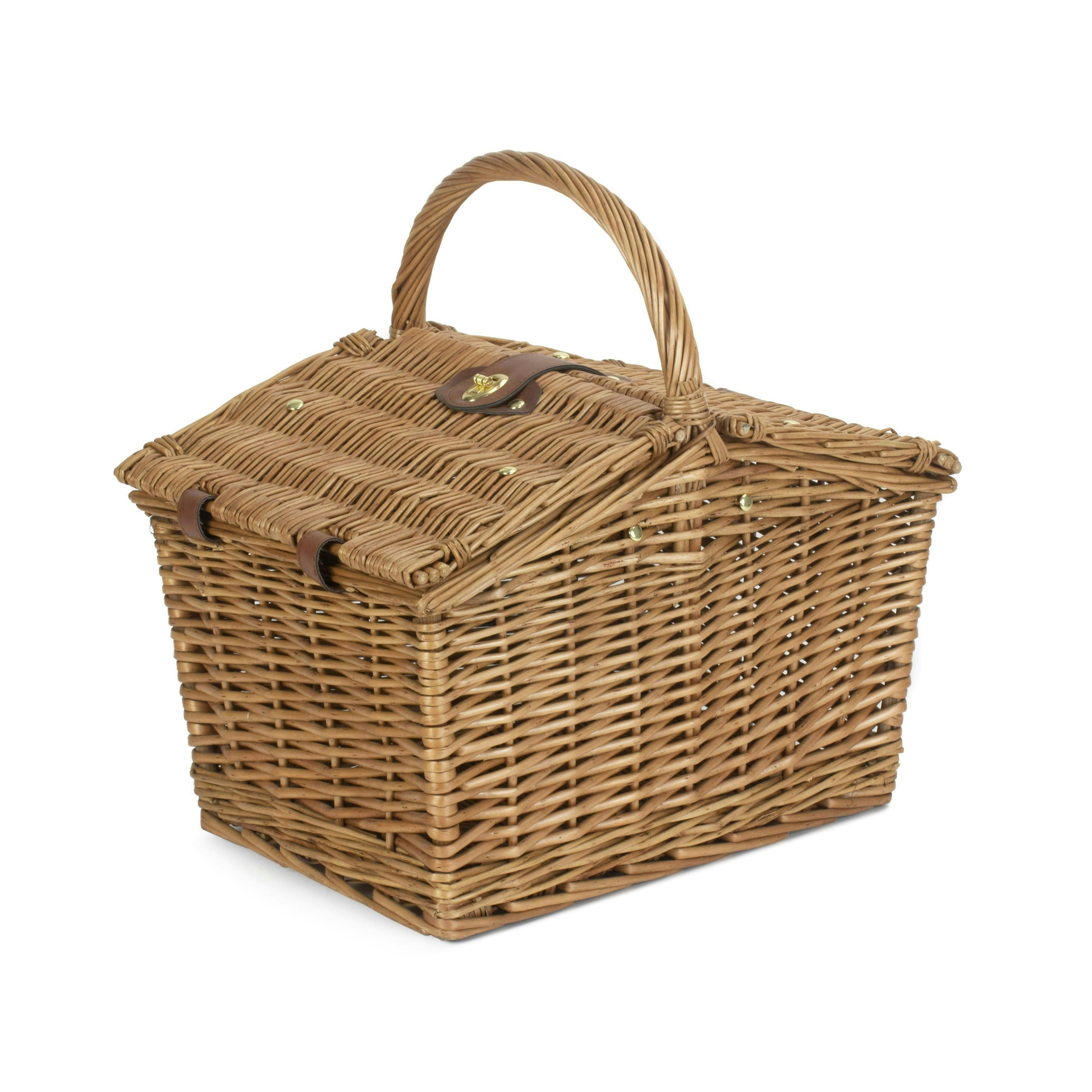 Rackhams Light 40Cm Slope-Sided Steamed Wicker Picnic Basket