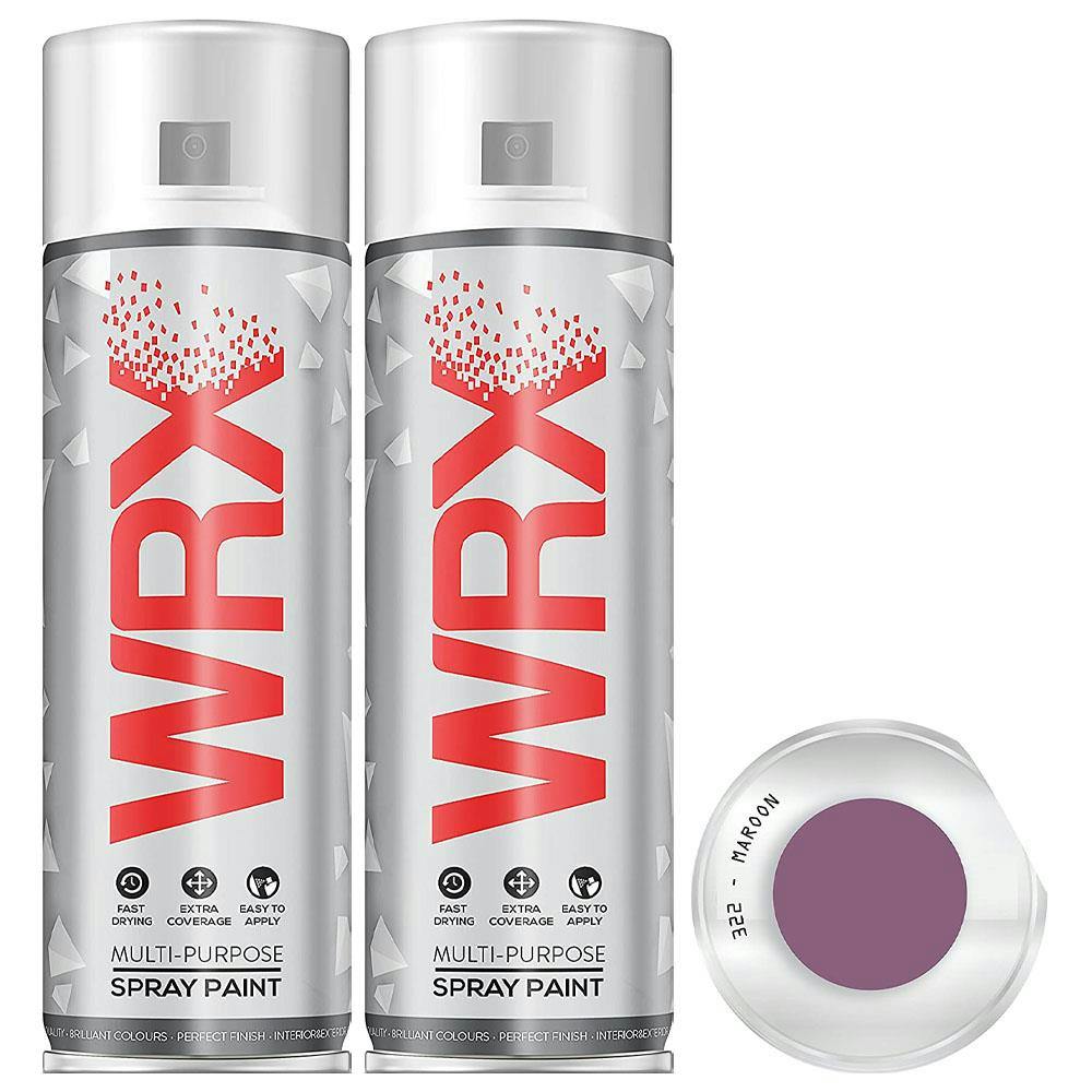 Rackhams 3X Wrx Flat Maroon Spray Paint 400Ml - Image 3