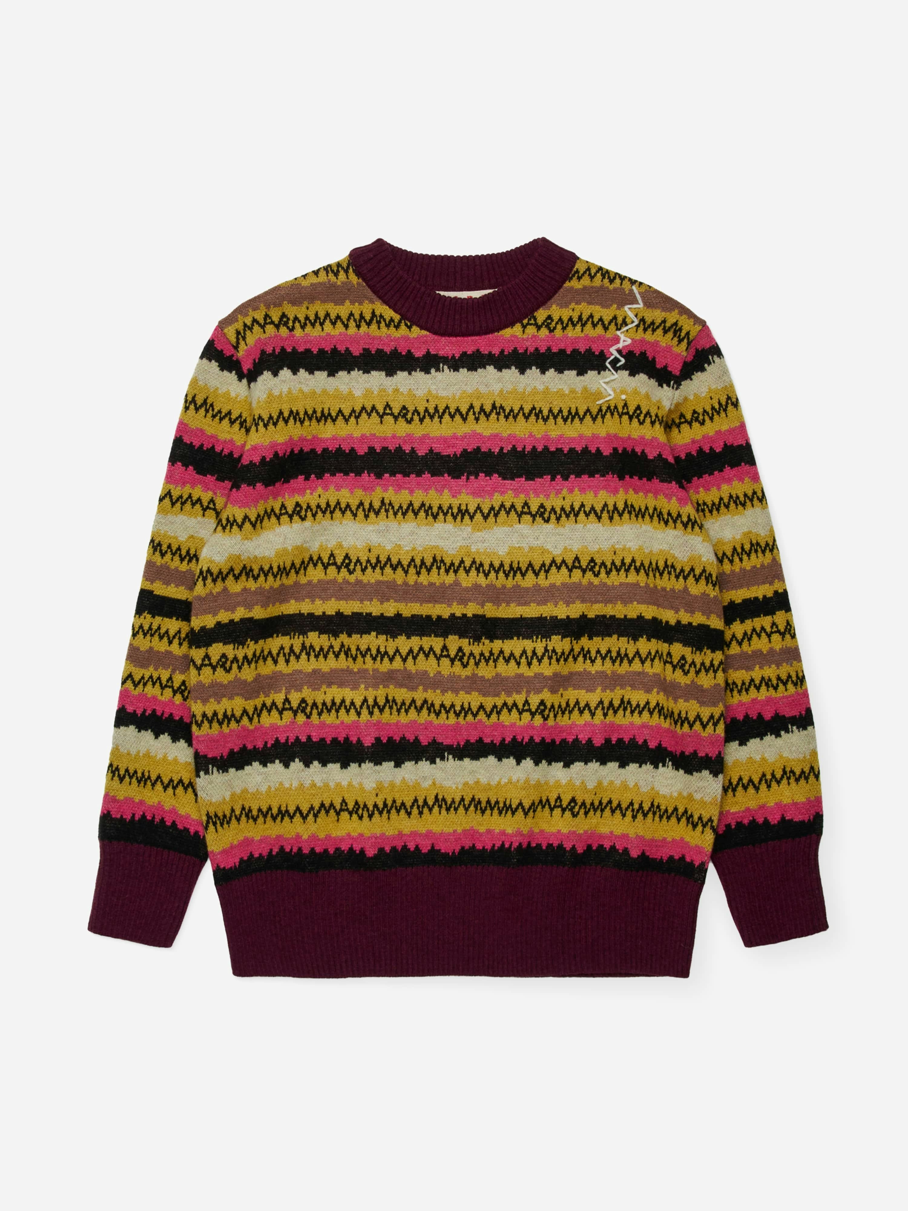 Marni Kids Girls Marni Striped Wool Knit Jumper In Multicolour - Multicoloured - 8 Yrs