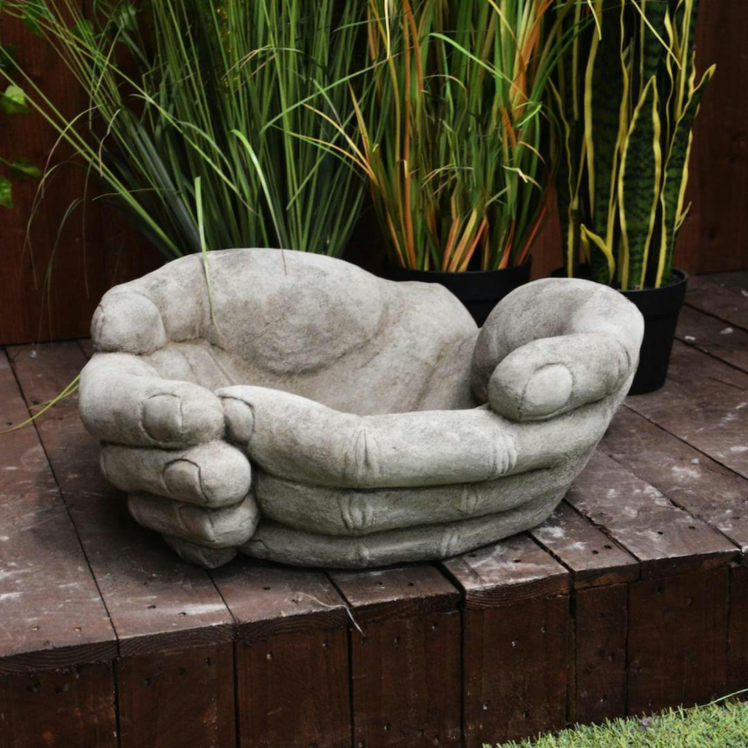 Rackhams Large Hand Shaped Planter / Flowerpot