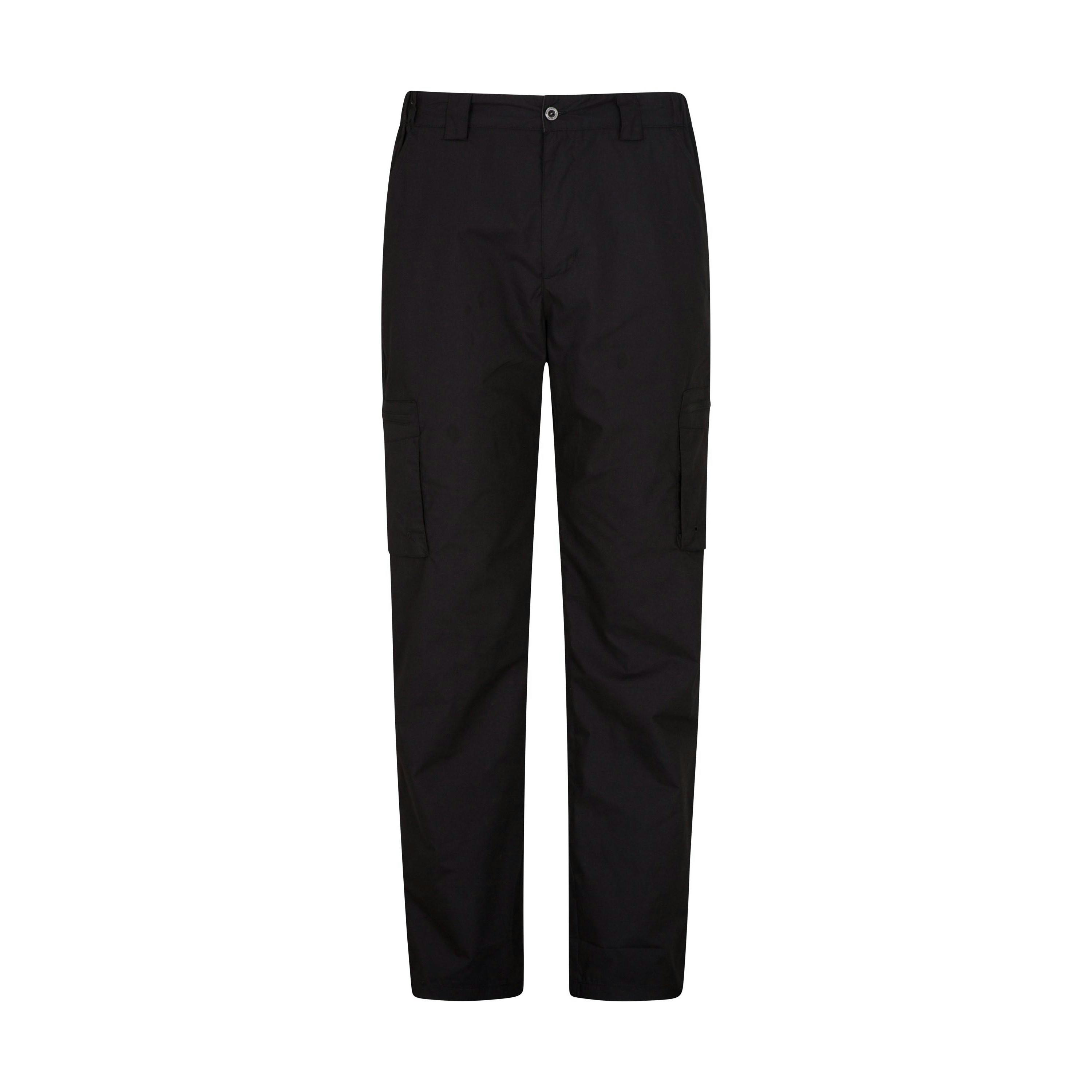 Mountain Warehouse Men's Black Trek Stretch Long Winter Hiking Trousers - 40R - 94% Polyamide/6% Elastane