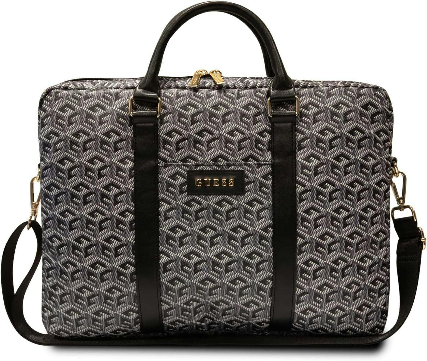 Guess Black Gcube Stripes Bag For 16" Laptop - Gucb15hgcfsek