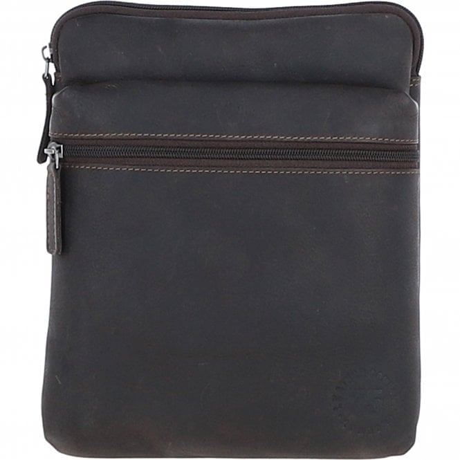 Leather Company Brown Real Leather Messenger Bag: Berlin - One Size - Leather