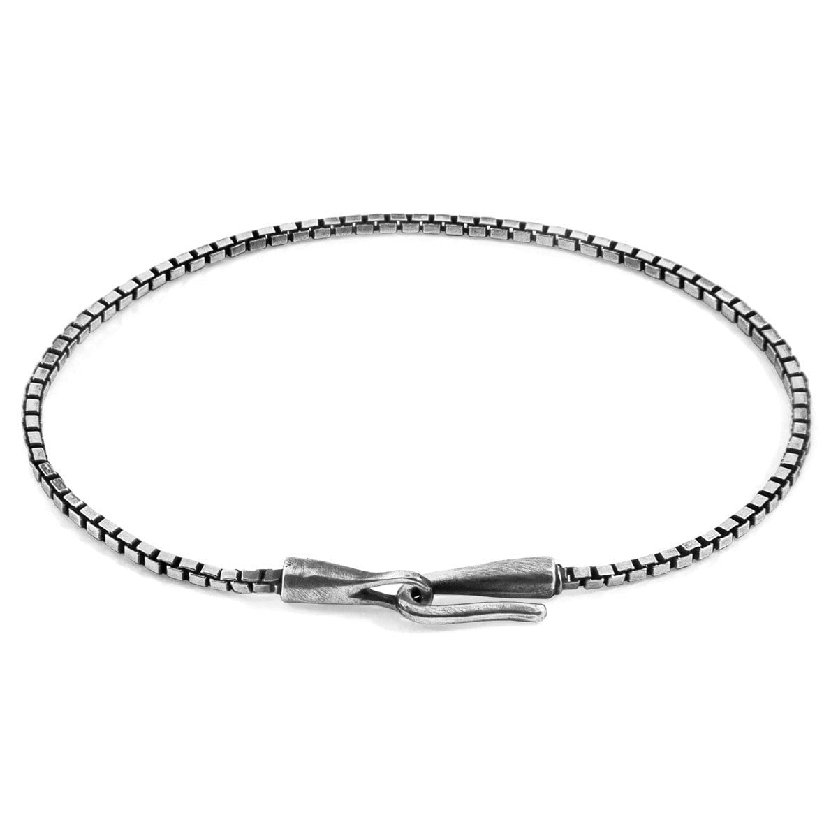 Anchor & Crew Silver Lateen Sail Chain Skinny Bracelet - L - 23Cm