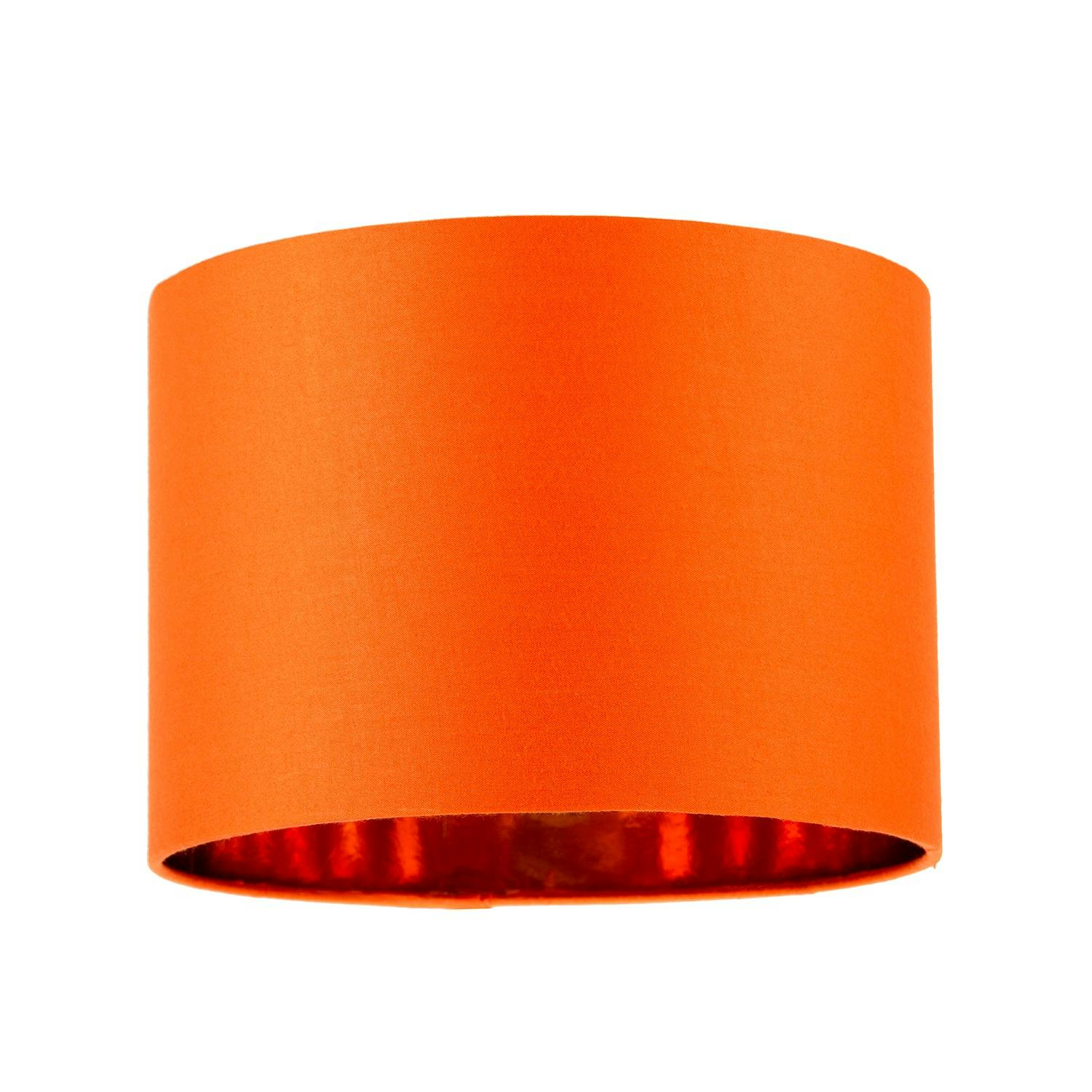Rackhams Orange Contemporary Vivid Cotton 10" Table Base Or Pendant Lamp Shade