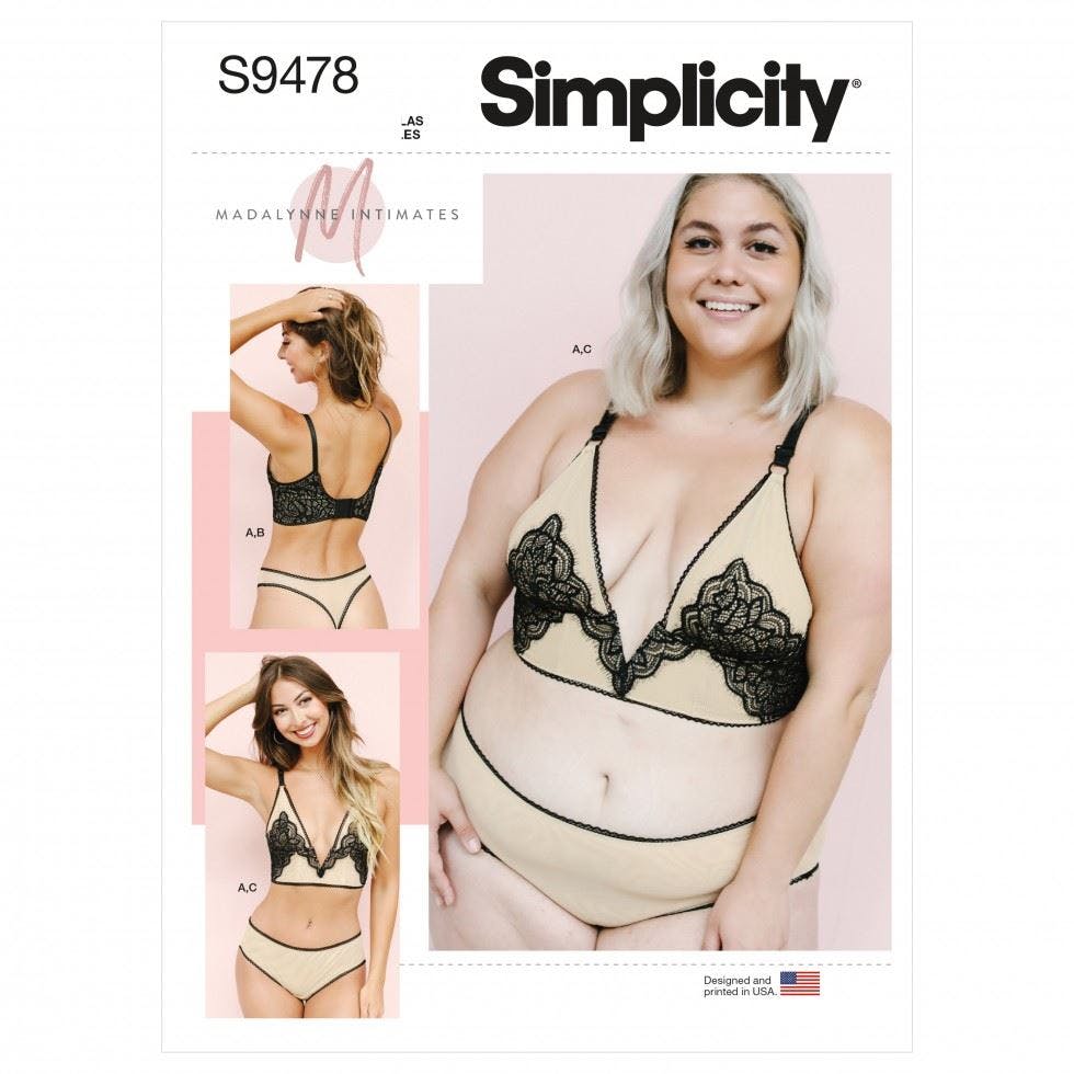 Simplicity Women's Sewing Pattern 9478, Lingerie For A (All Sizes) - Intermediate - A (All Sizes)