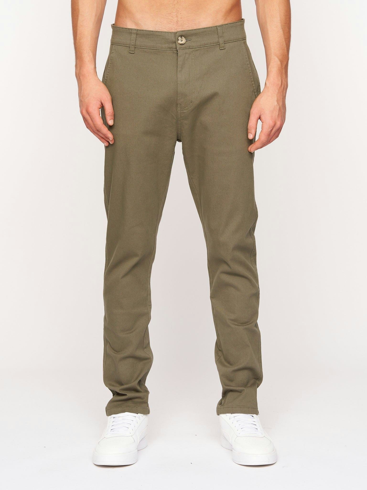 Crosshatch Men's Roysden Chinos Khaki - W36 L34