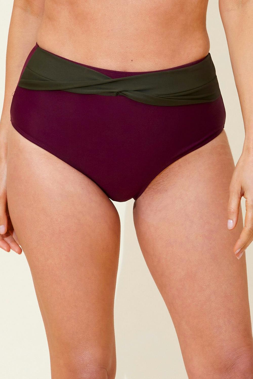 Beachcomber Twist Front High Waist Bikini Briefs - 18