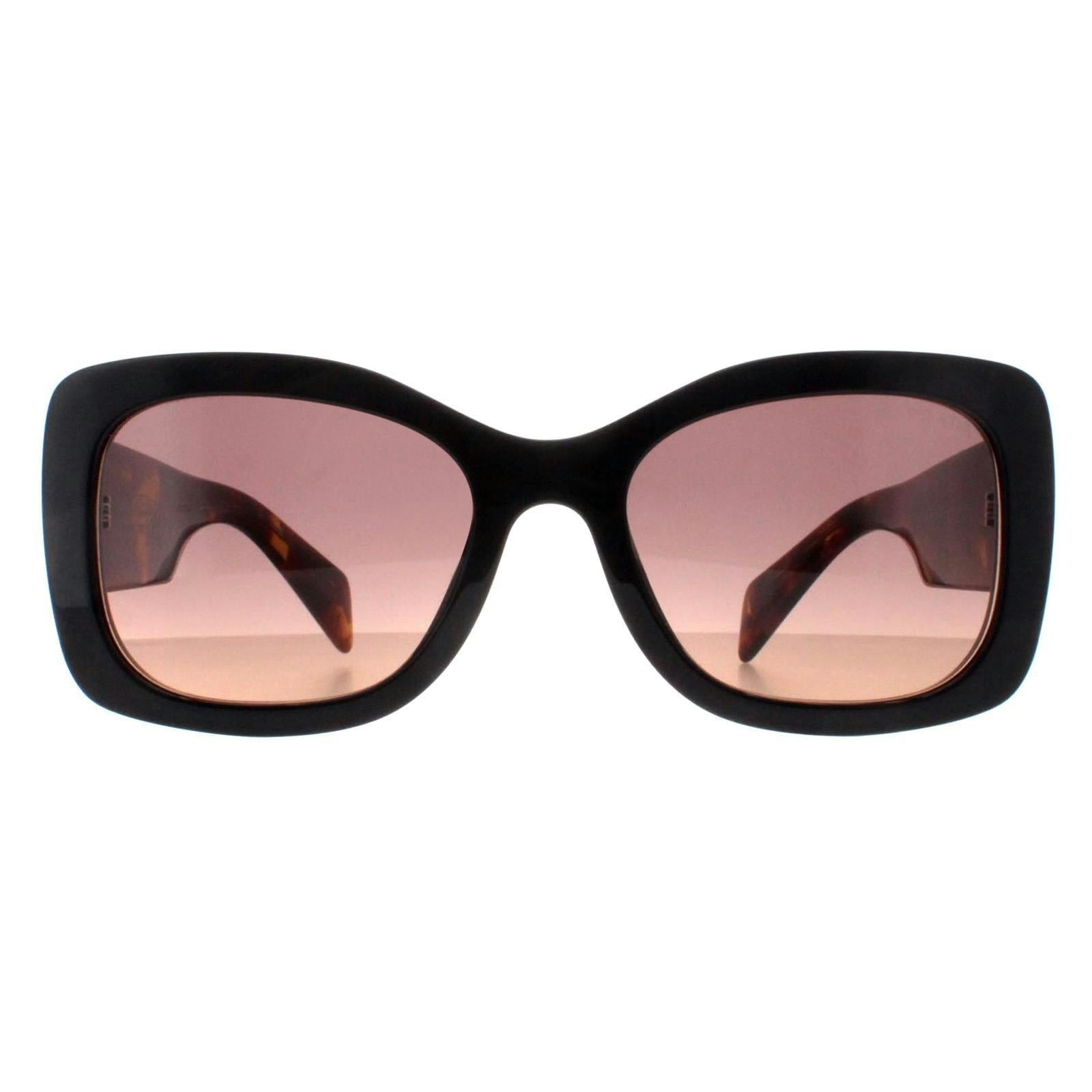 Prada Women's Brown Pr A08s 12O50c Woman Sunglasses Acetate Violet Round Normal Shaded - Image 5
