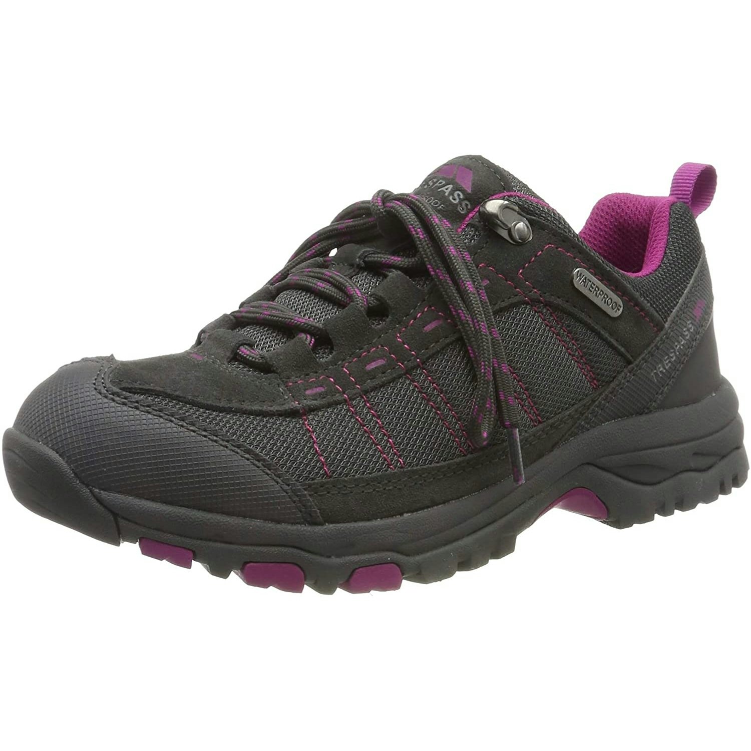 Trespass Women's Scree Lace Up Technical Walking Shoes - Castle - Castle Size 8 Uk