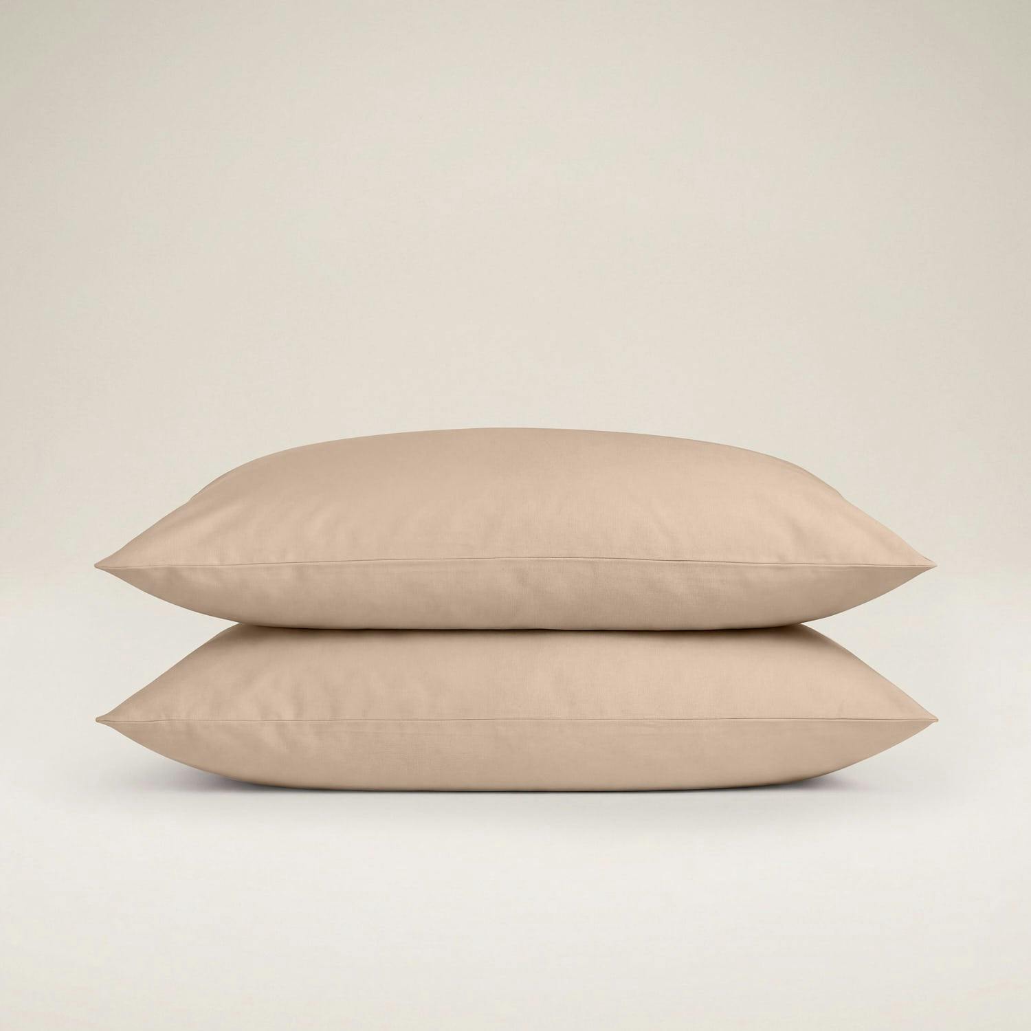 Rackhams Beige Sateen Pillowcase Pair - Standard 50X75cm