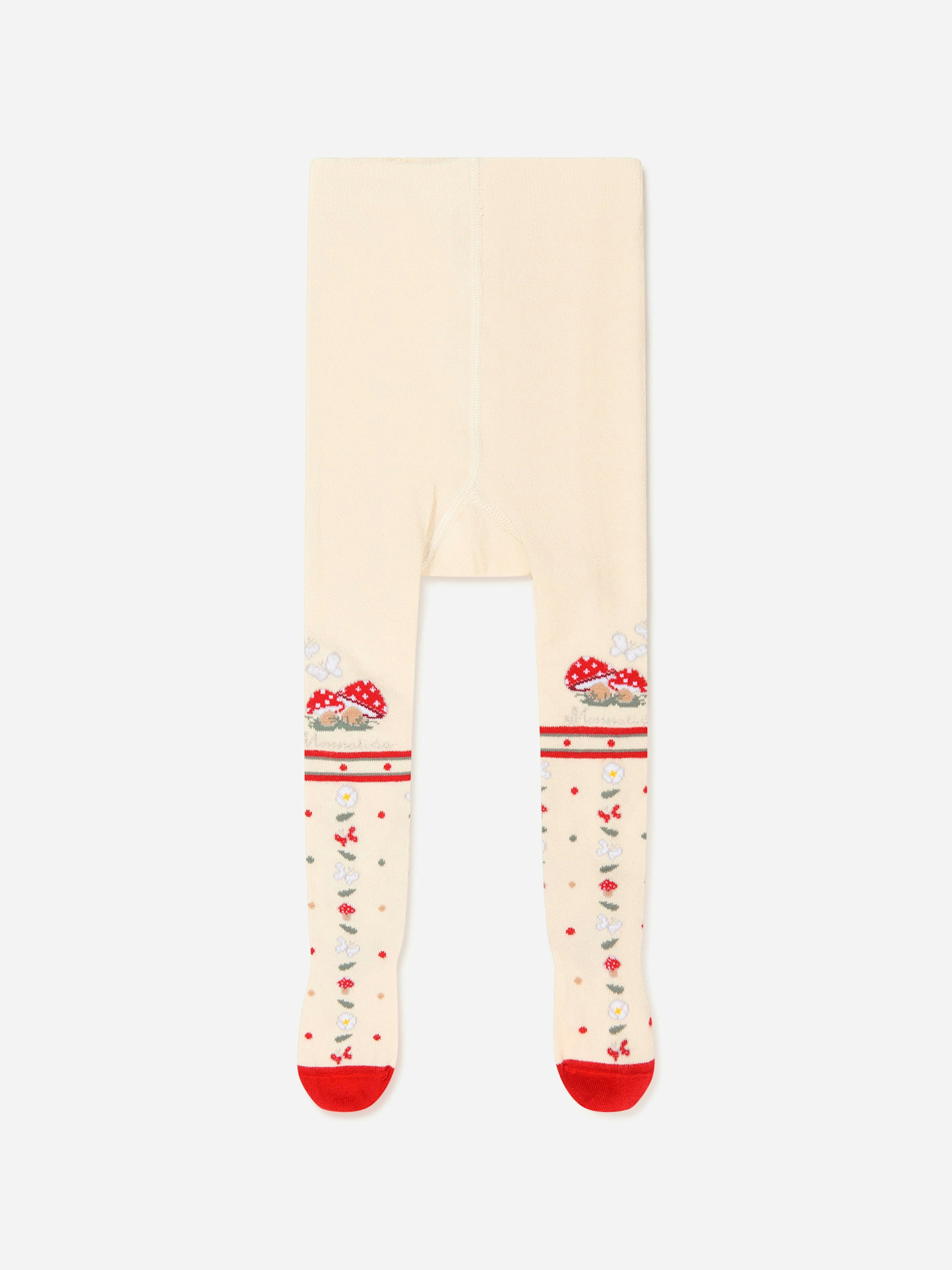 Monnalisa Women's Blue Baby Girls Jacquard Tights - 18 Mths