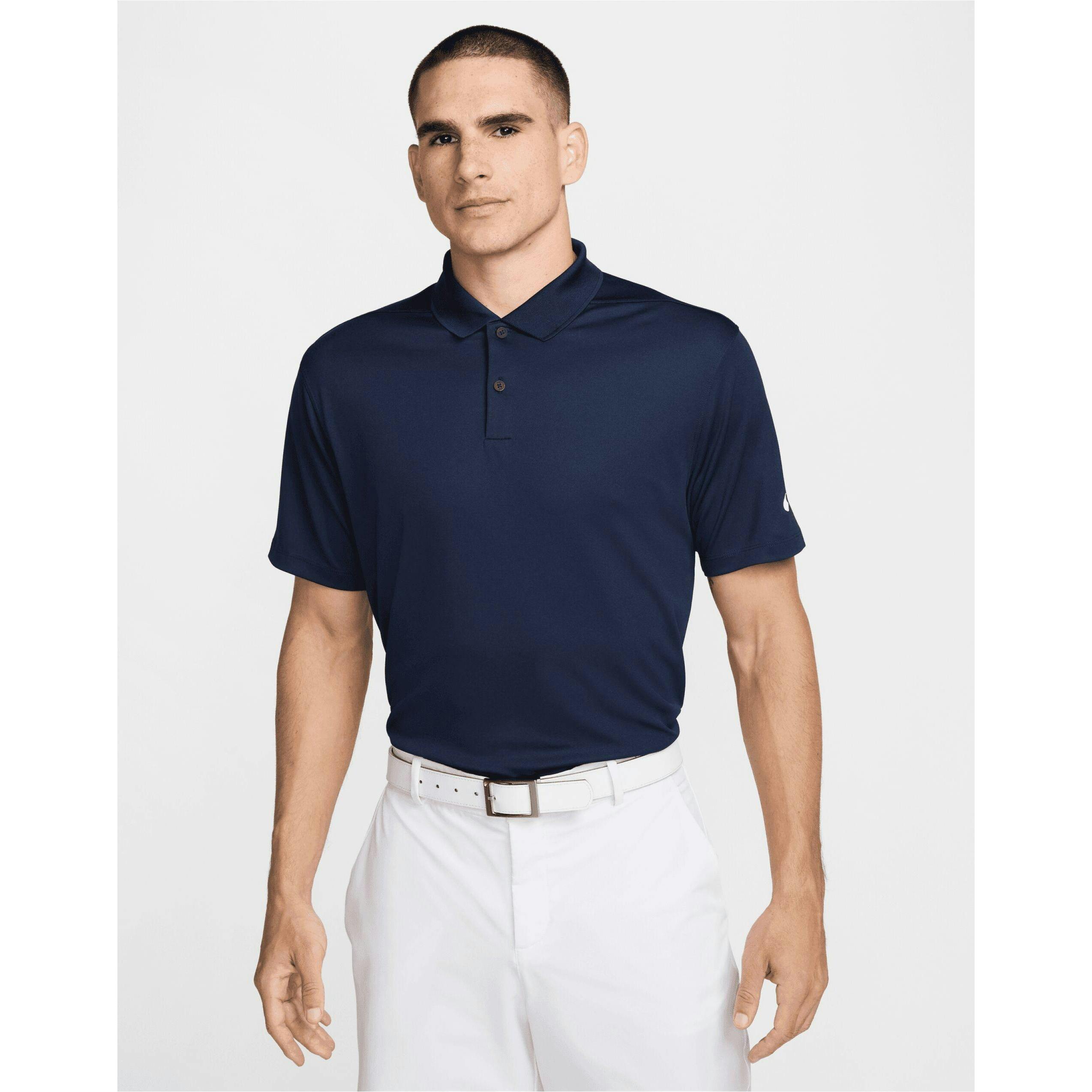 Nike Men's Black/White Victory Dri-Fit Polo Shirt - Obsidian - M - Obsidian - 100% Recycled Polyester