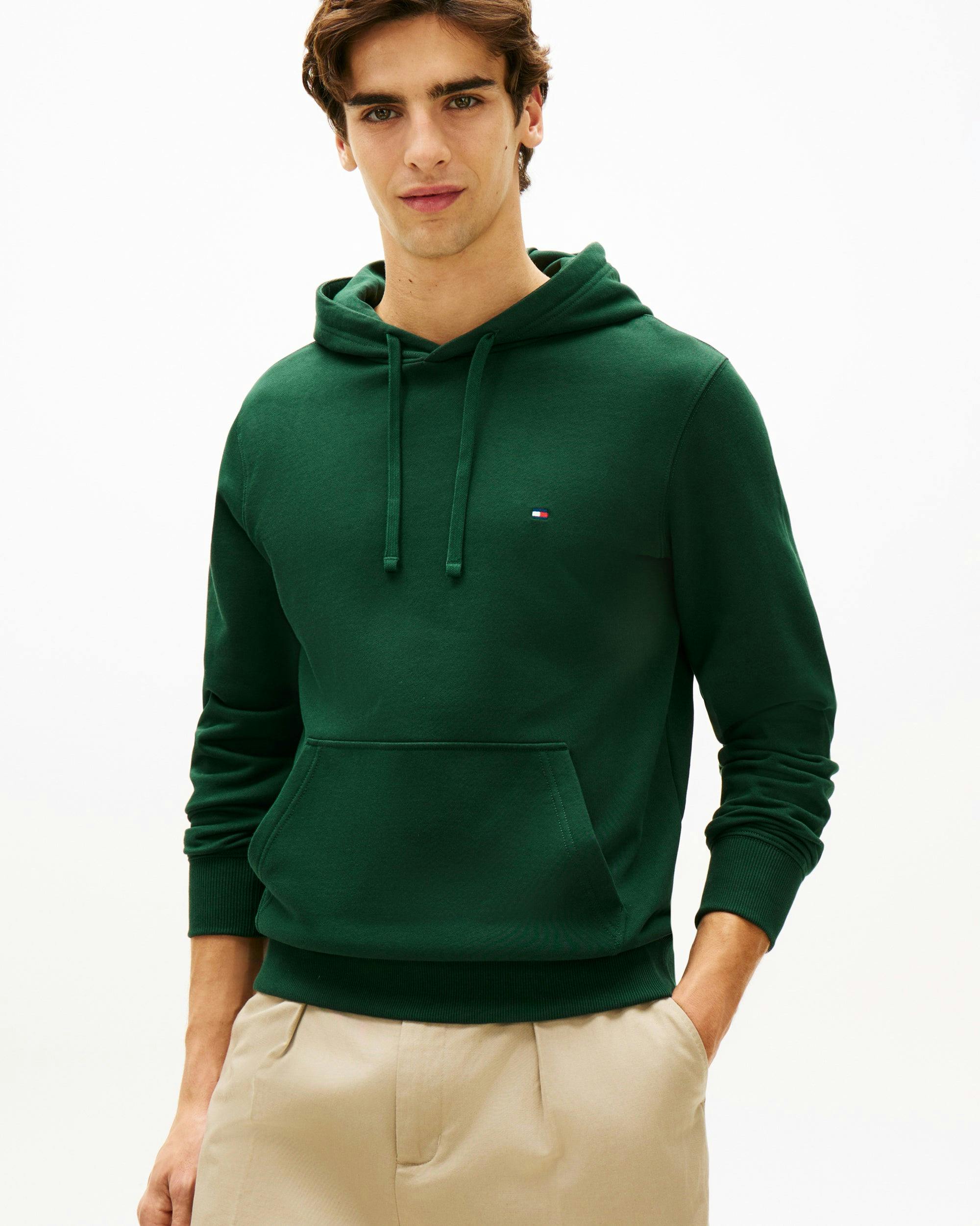 Tommy Hilfiger Men's Green Essential Terry Hoodie - Nocturnal - Nocturnal - L
