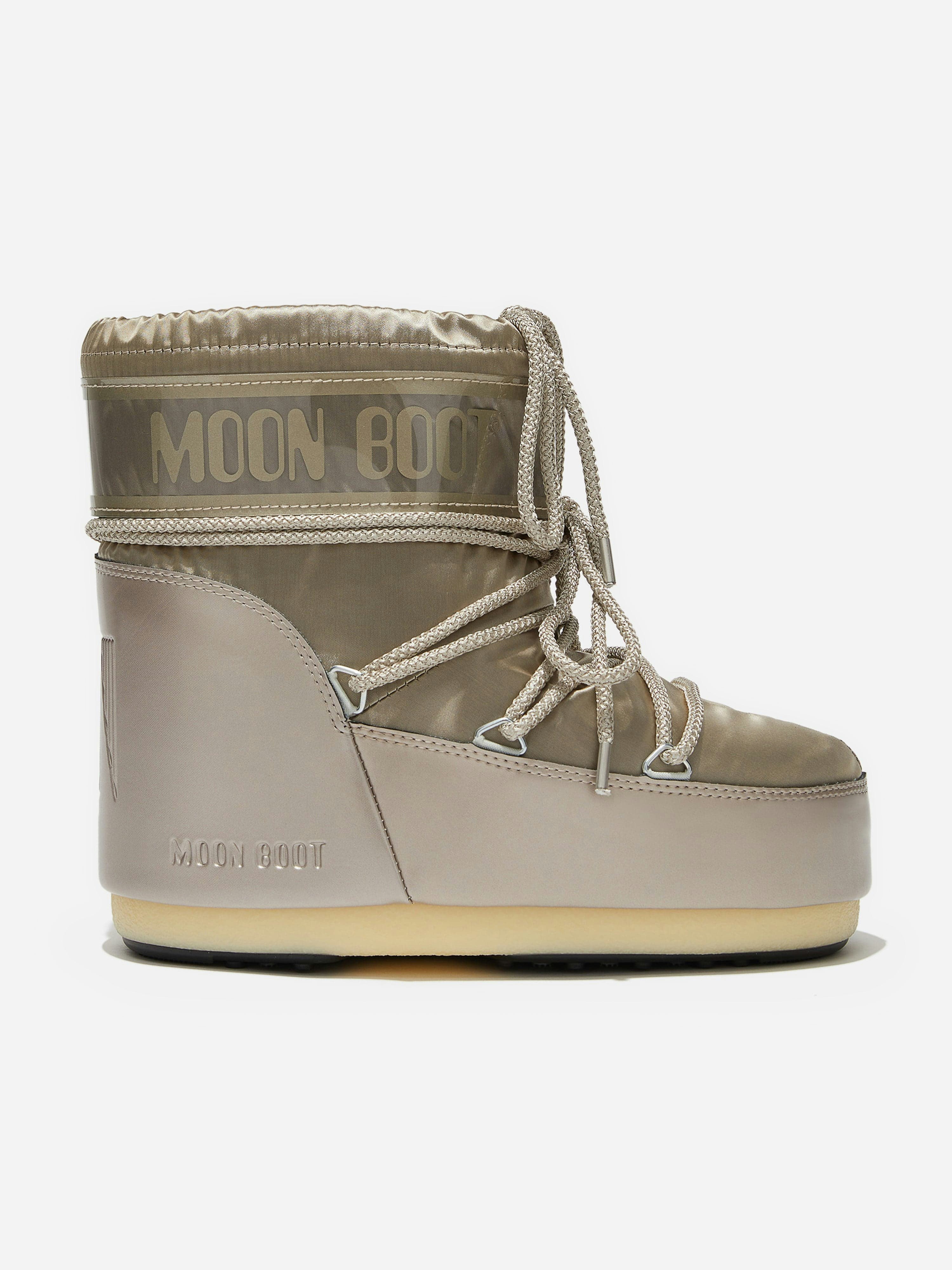Moon Boot Girls Gold Icon Low Glance Boots In - Eu 33 - 35 Uk 1 - 2.5