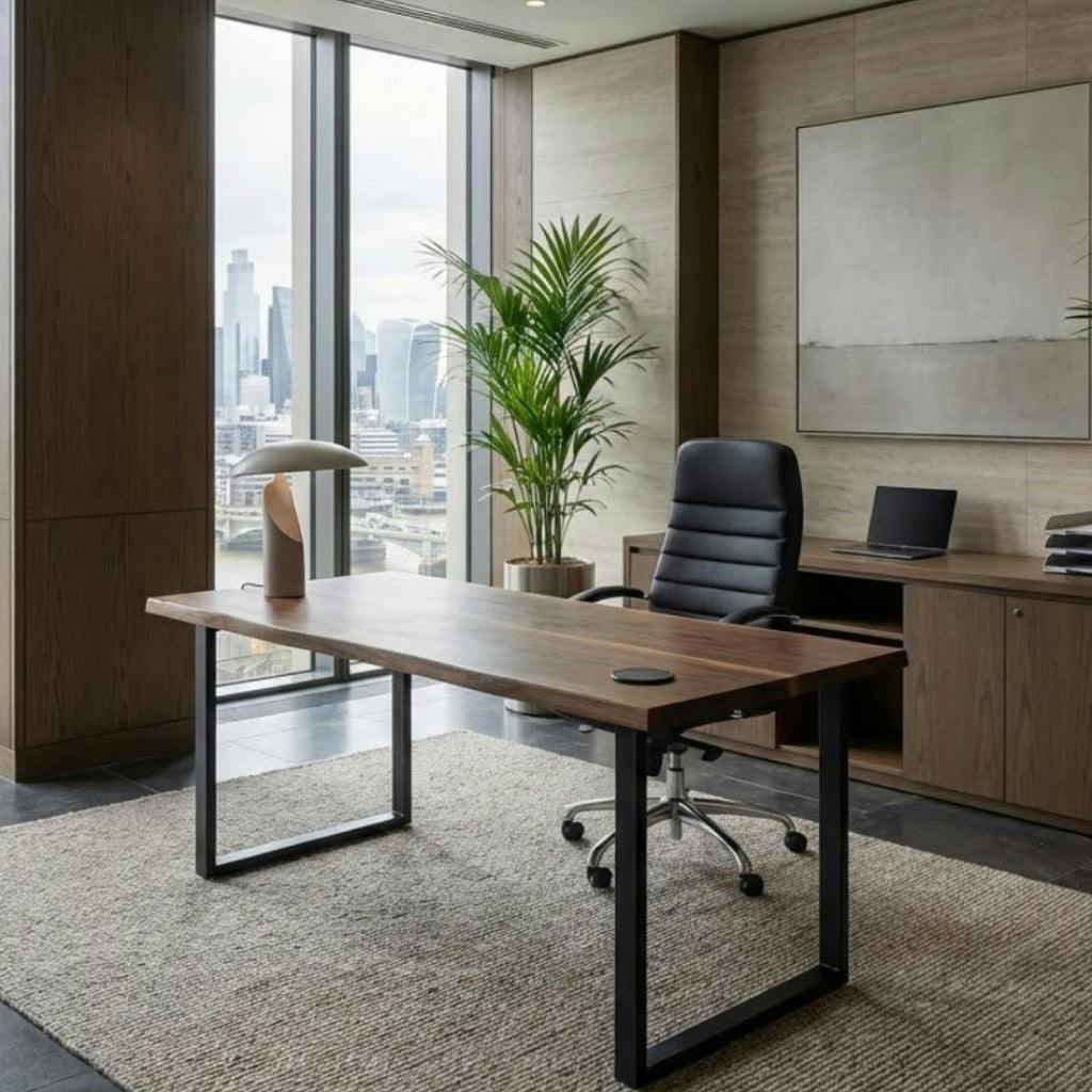 Trl Furniture Grain Luxury Walnut Office Desk - 280 - 80