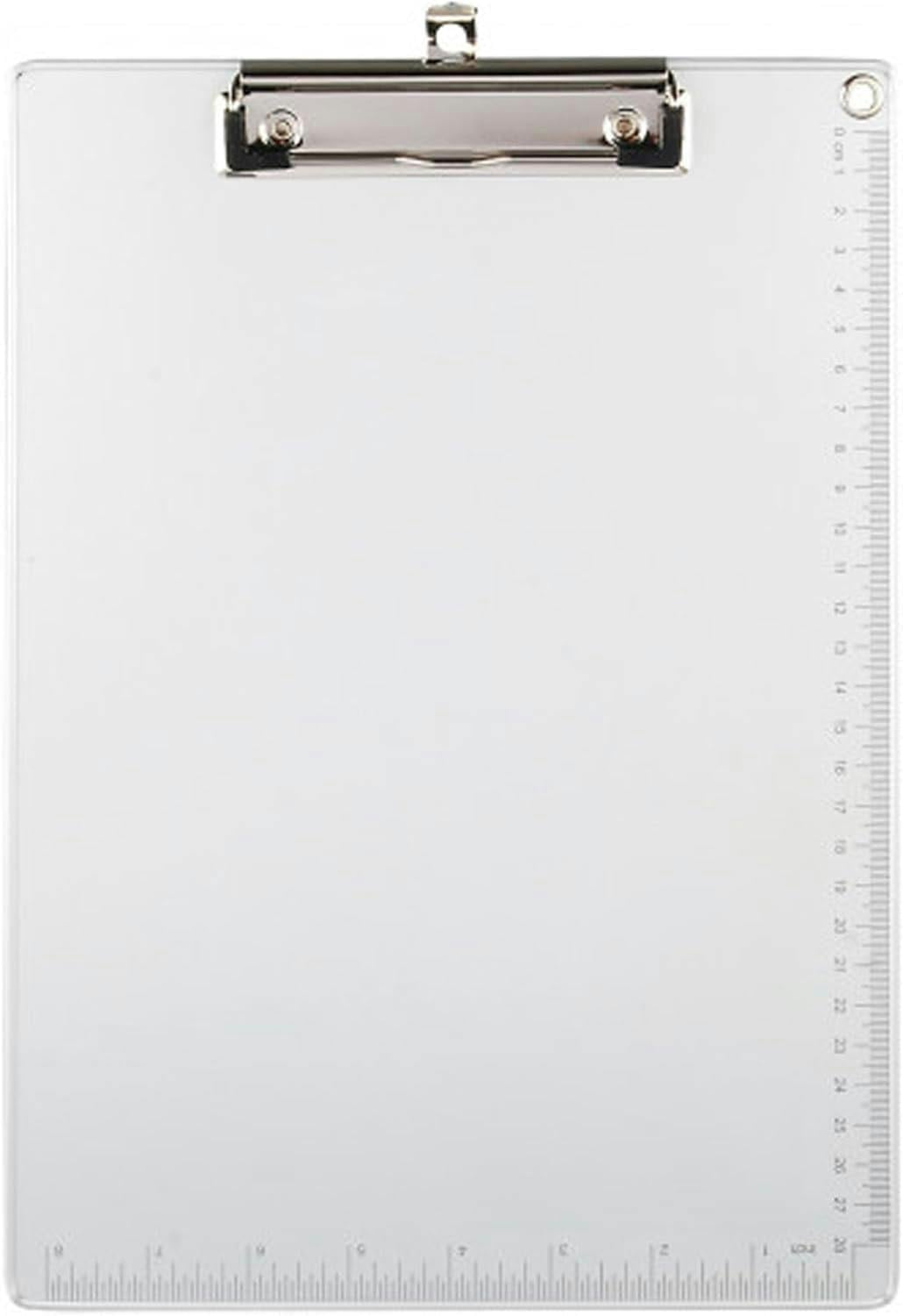Rackhams Metal Clipboards Pack Of 6 - Waterproof A4 Size Aluminum Clipboard With Low Profile Clip, Rust-Proof & Hangable - Smooth Surface For Easy Writing