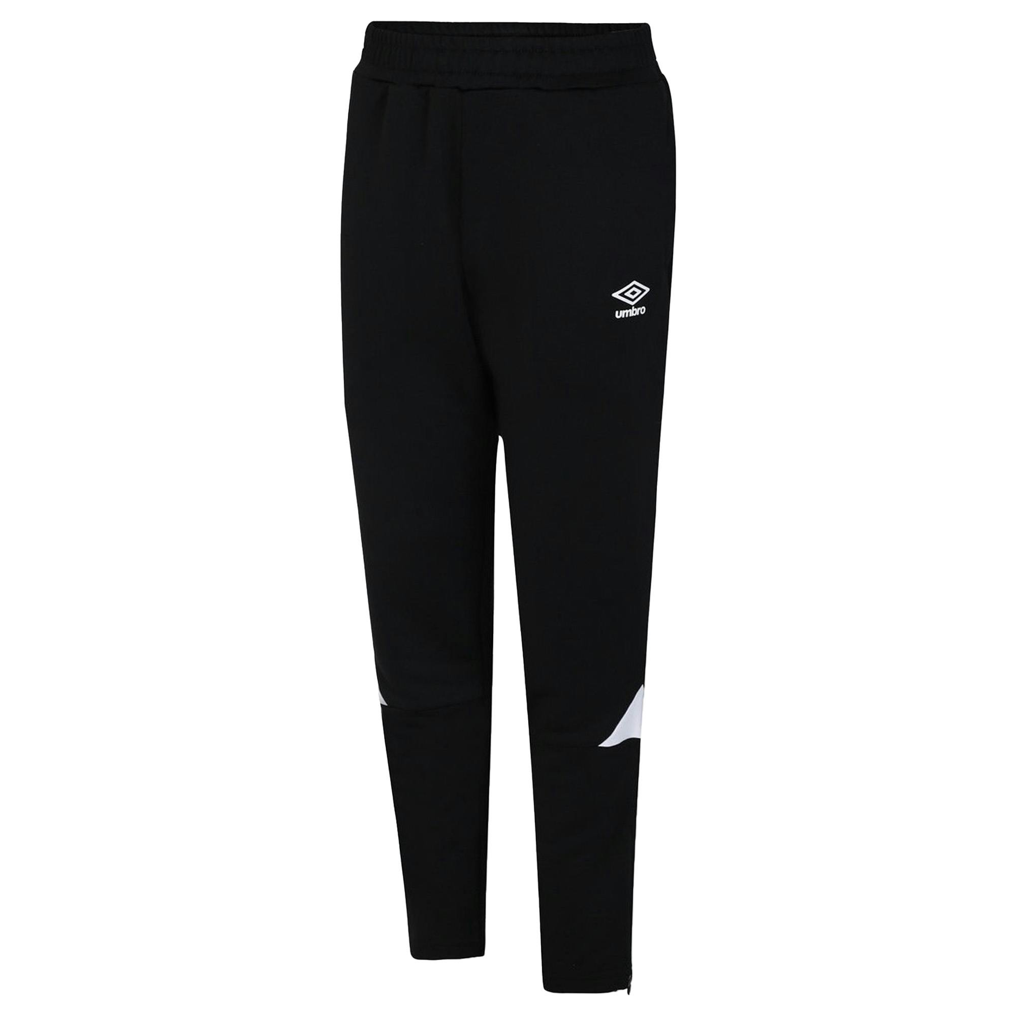Umbro Black/White Kids Total Tapered Training Jogging Bottoms - 13 Years - 100% Polyester