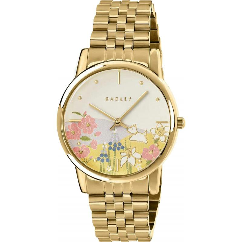 Radley London Gold Spring Meadows Pale Plated Stainless Steel Bracelet Watch - Image 3