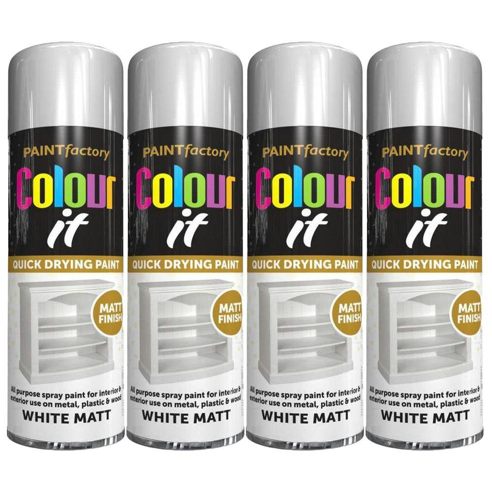 Paint Factory White 3X Matt Spray Paint 250Ml - Image 11