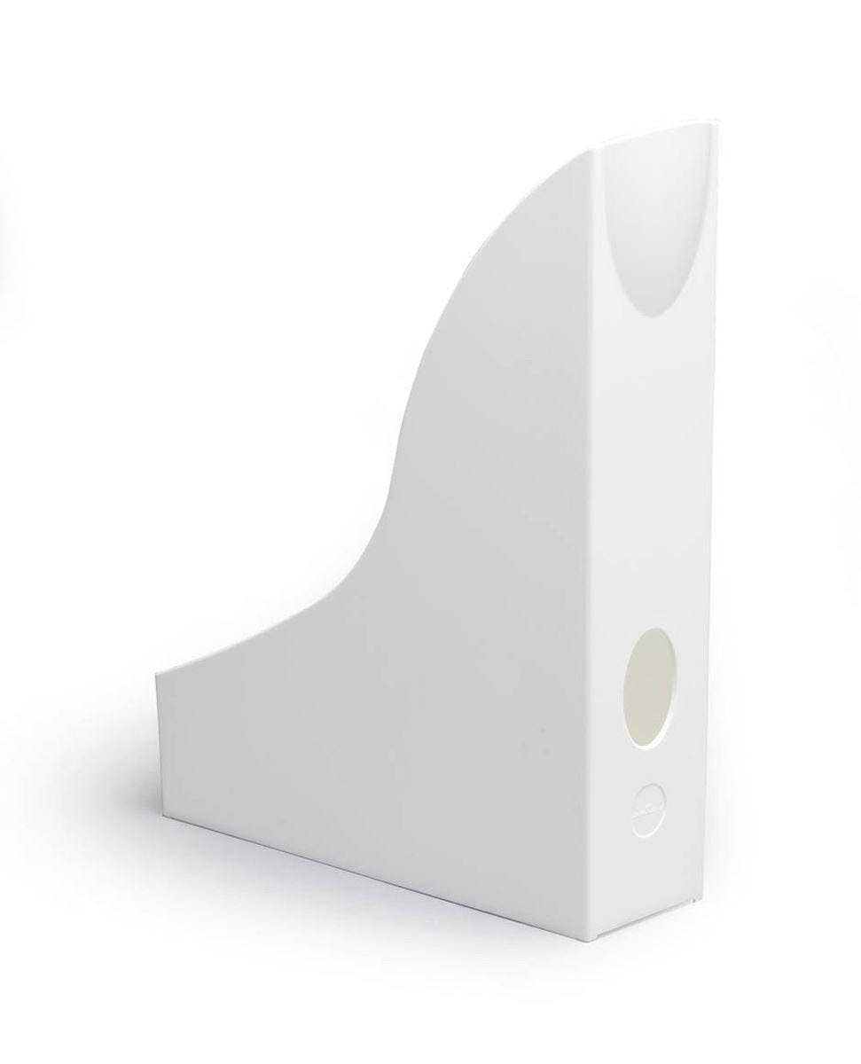 Rackhams White Magazine Rack Document Holder Desk File Organiser | 6 Pack | A4