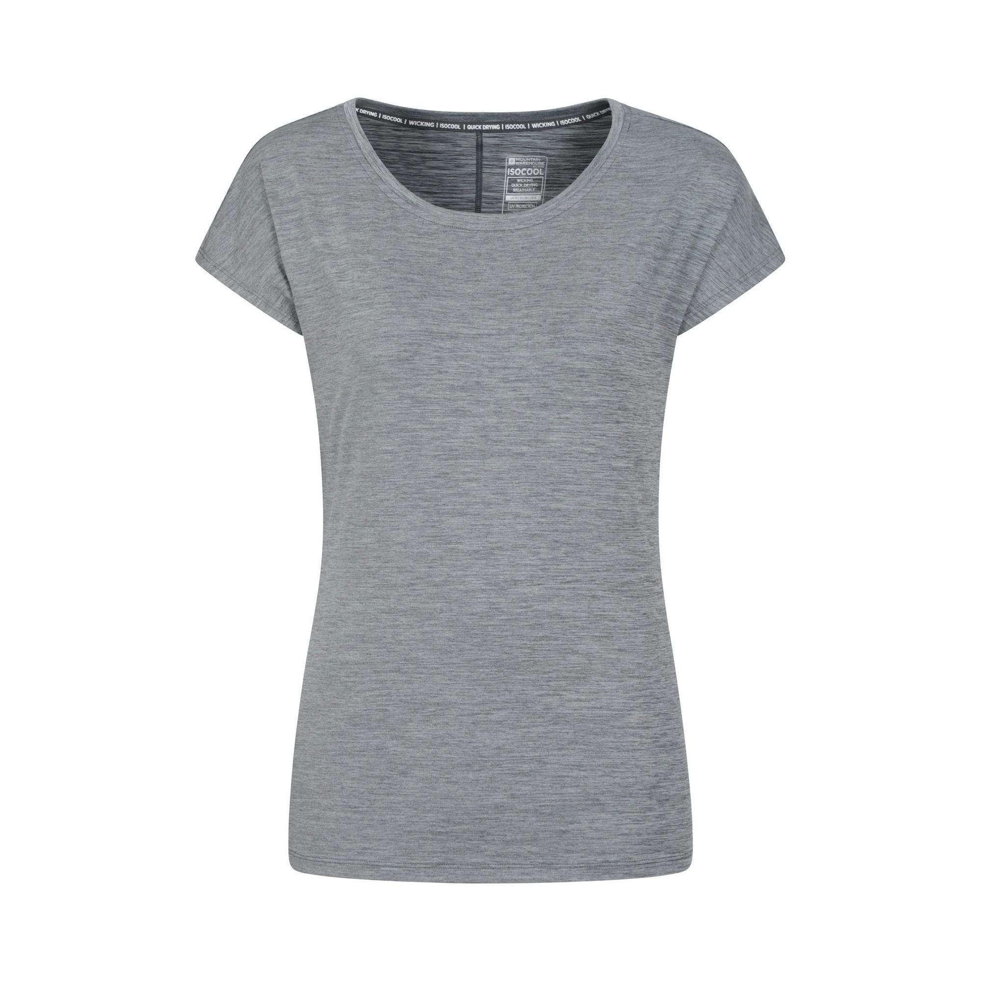 Mountain Warehouse Women's Grey / Panna Ii Uv Protection Loose T-Shirt - 10 Uk - 89% Polyester/11% Elastane